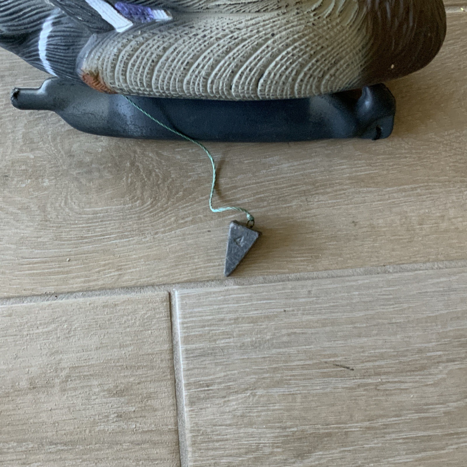 1996 Flambeau Male Mallard Duck Decoy Vintage Plastic Made In USA With Weight