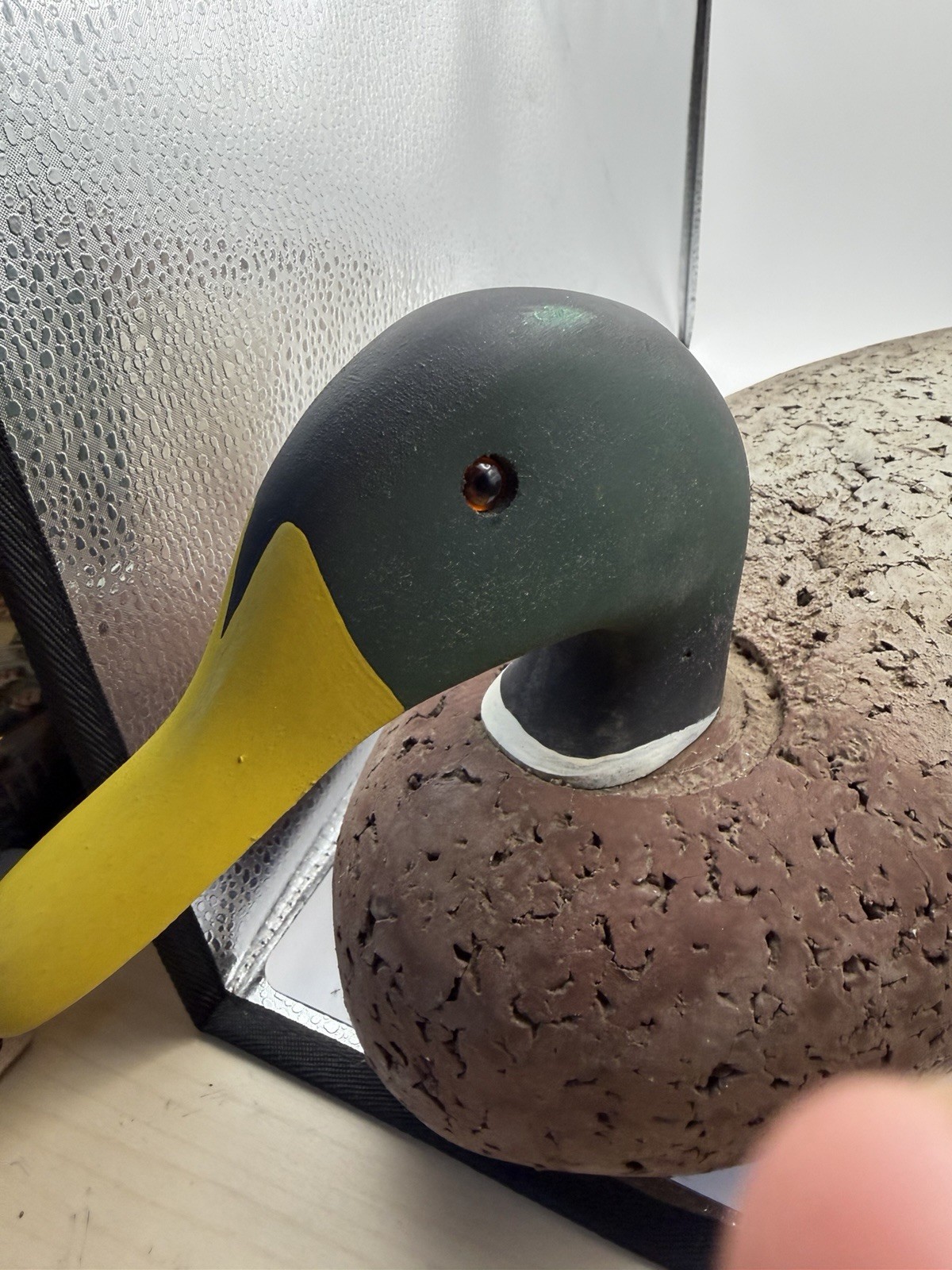 Pair Vintage LL Bean Oversized Mallard Cork Decoys Beautiful Condition 20”