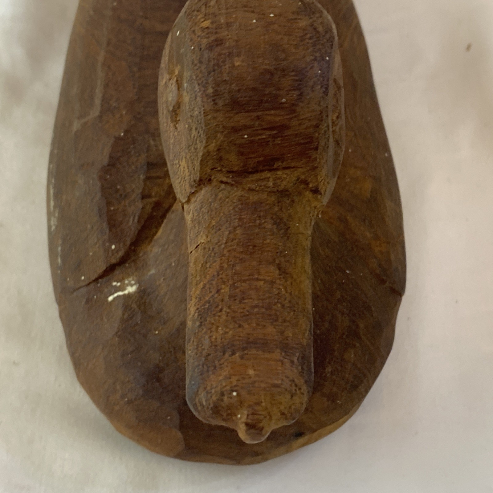 PRIMITIVE CARVED SOLID WOOD DUCK LIFE SIZE 15” WEIGHTS 5 POUNDS ONE OF A KIND