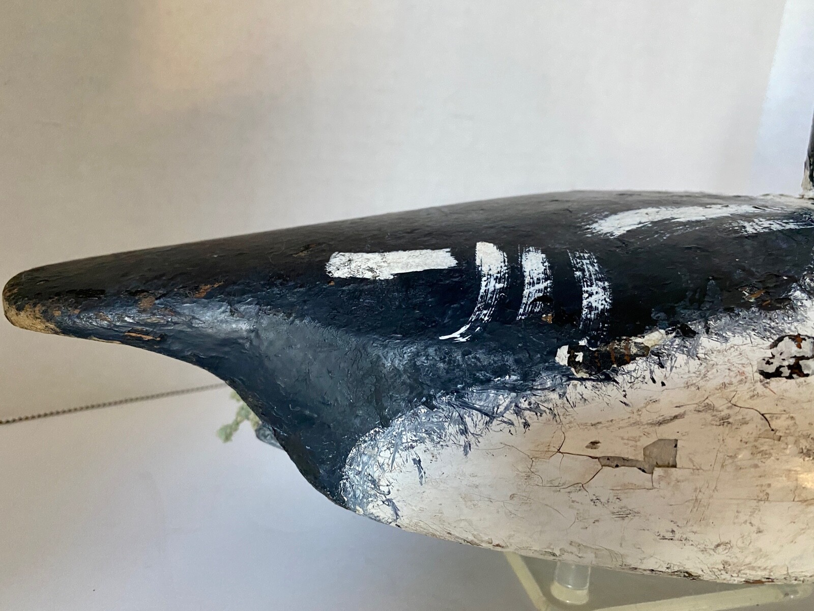 Goldeneye Wood Carved Duck Decoy, Turned Head, Weighted, Unsigned