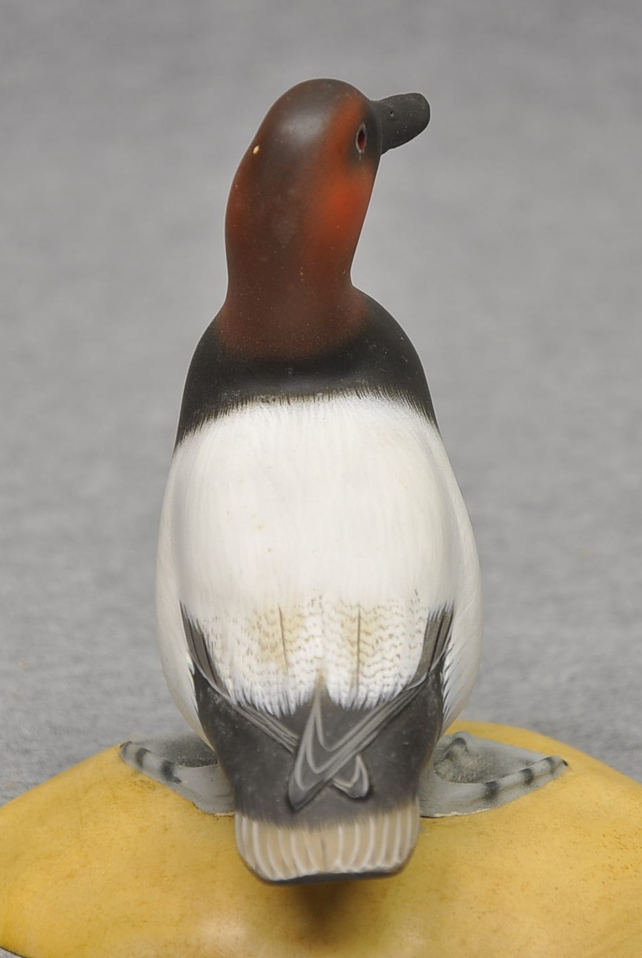 OUTSTANDING VINTAGE TOMMMY RODGERS MINI CANVASBACK DUCK DECOY BRANDED OP SIGNED