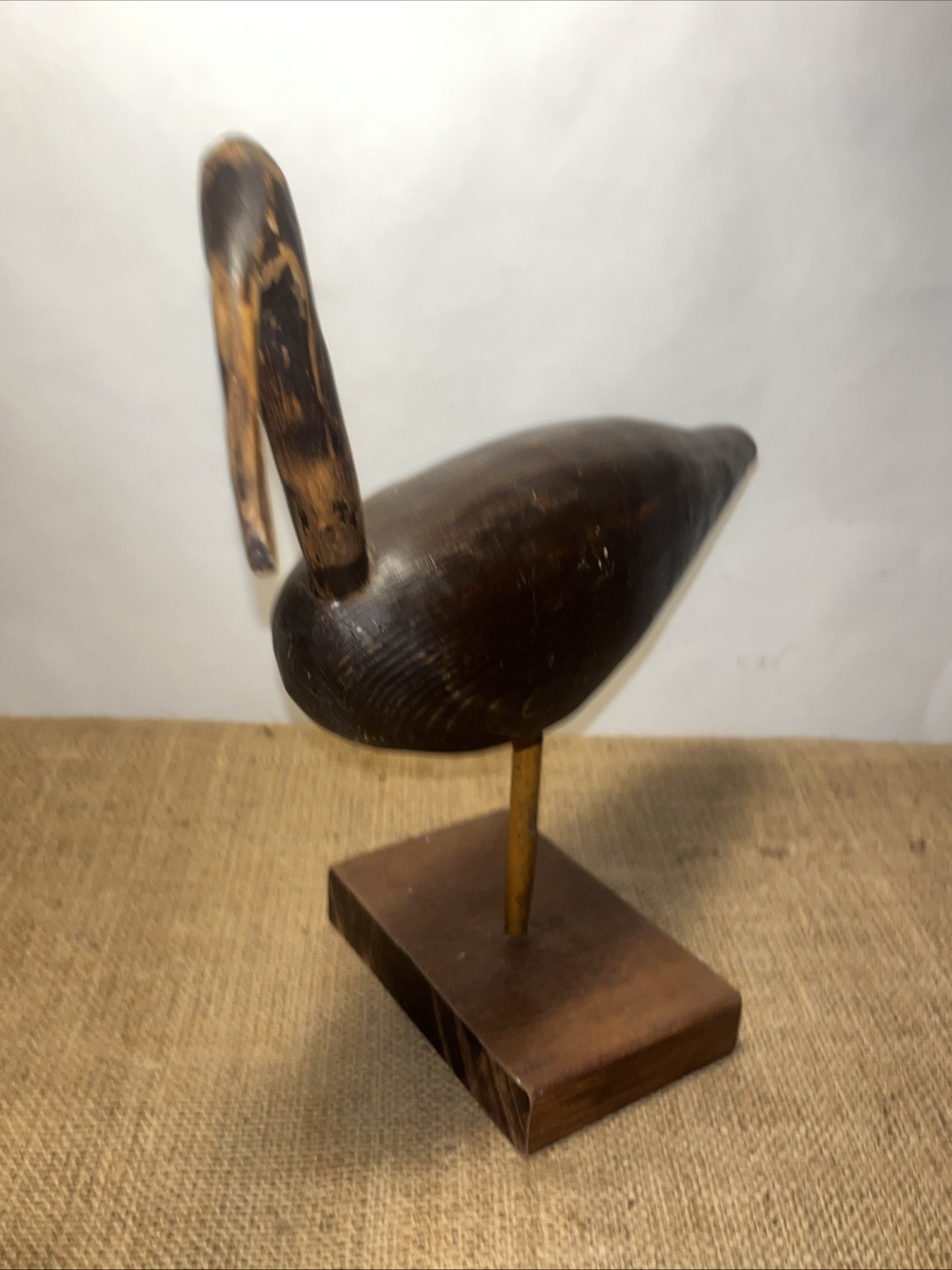 root head shorebird decoy duck hunting antique unknown