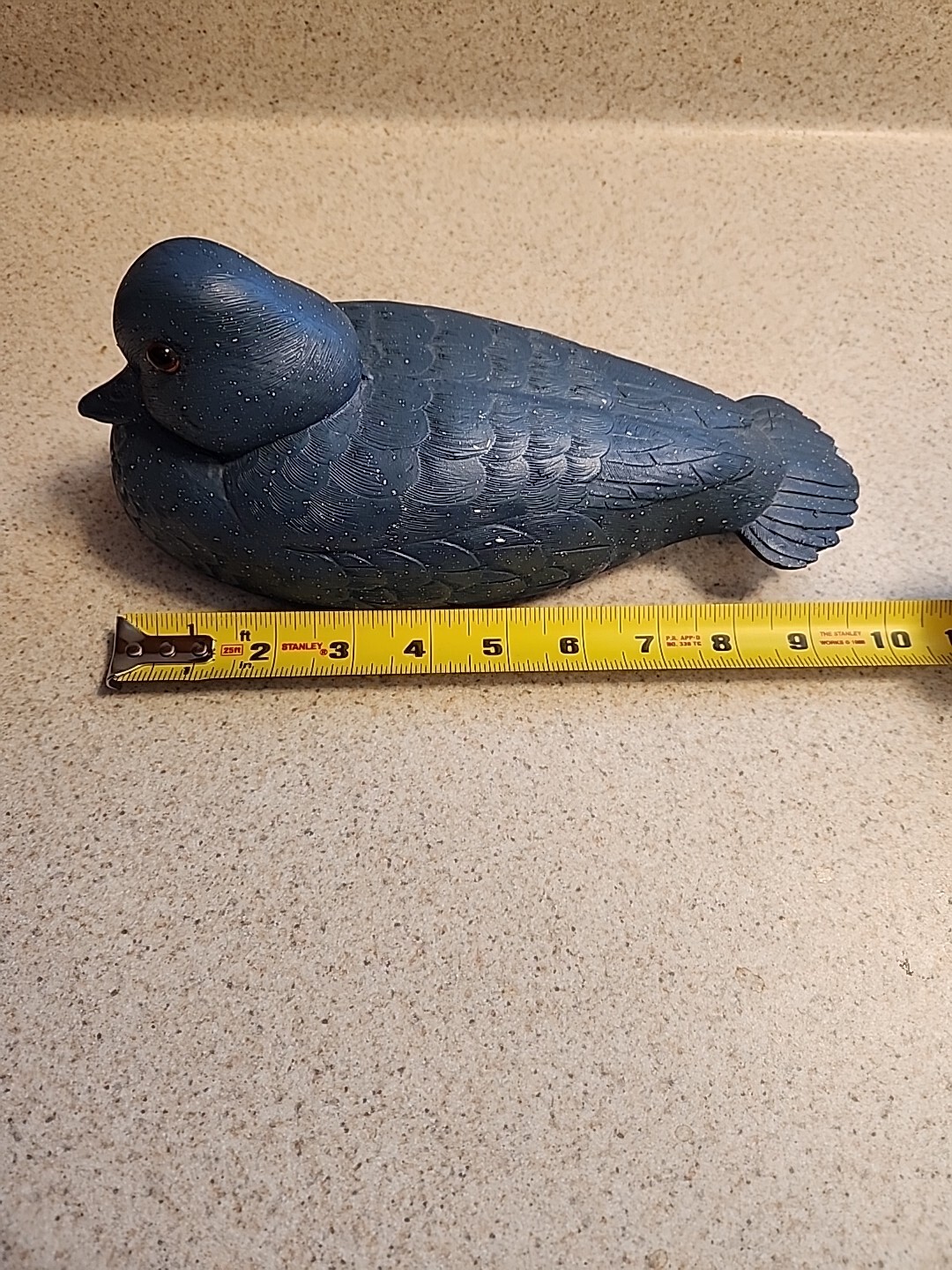 Blue Resin Wood Ducks adult and duckling