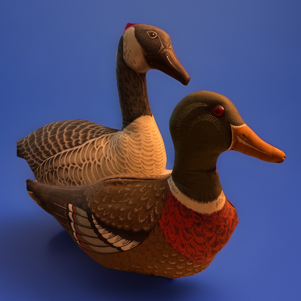 Mallard Duck & Canadian Goose Decoy Fabric-Stuffed – Weighted Door Stops – Good