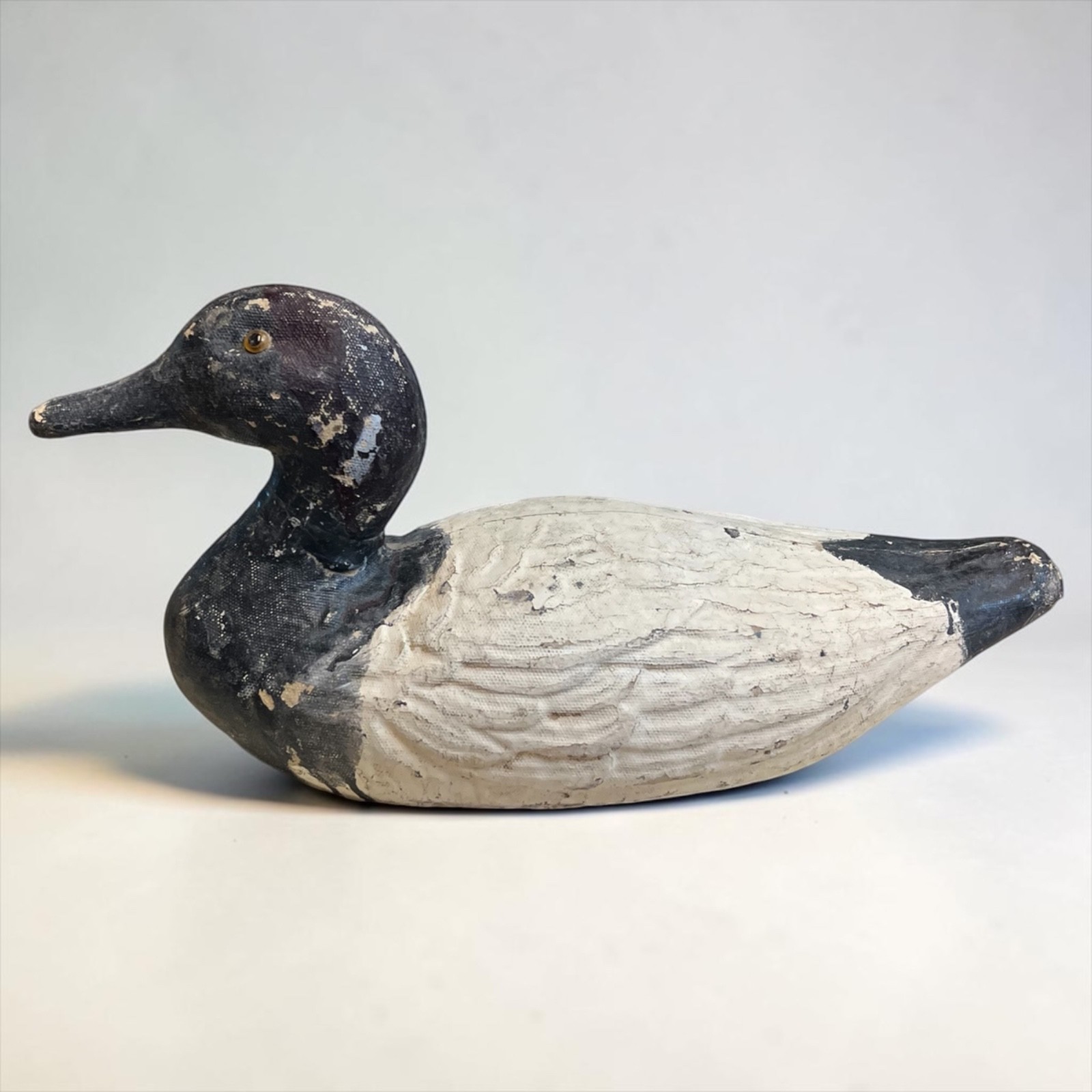 Vintage Duck Hunting Decoy~Victor Veri-Lite Paper Mache~Stamped 1946 (290)