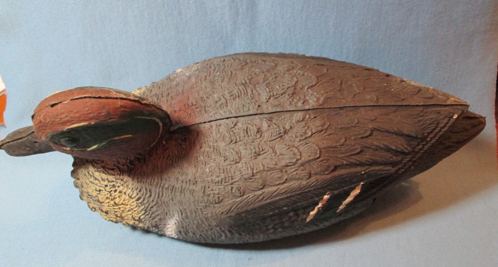 Vintage GREEN WINGED TEAL Working Duck Decoy ~ Made in Italy