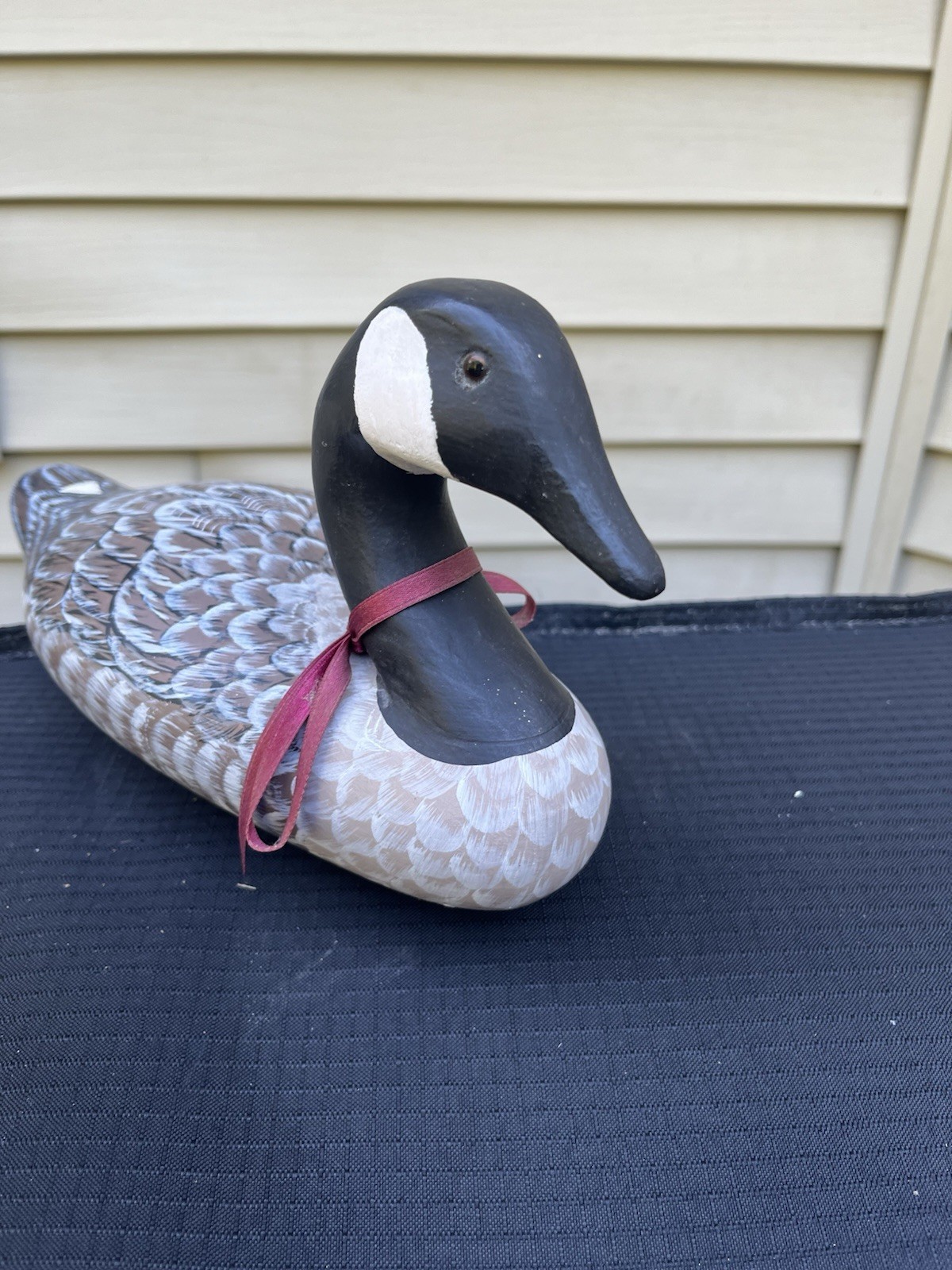 Andrea Shreiner Carved Painted Mid-size Canadian Goose Duck Decoy Signed 1989