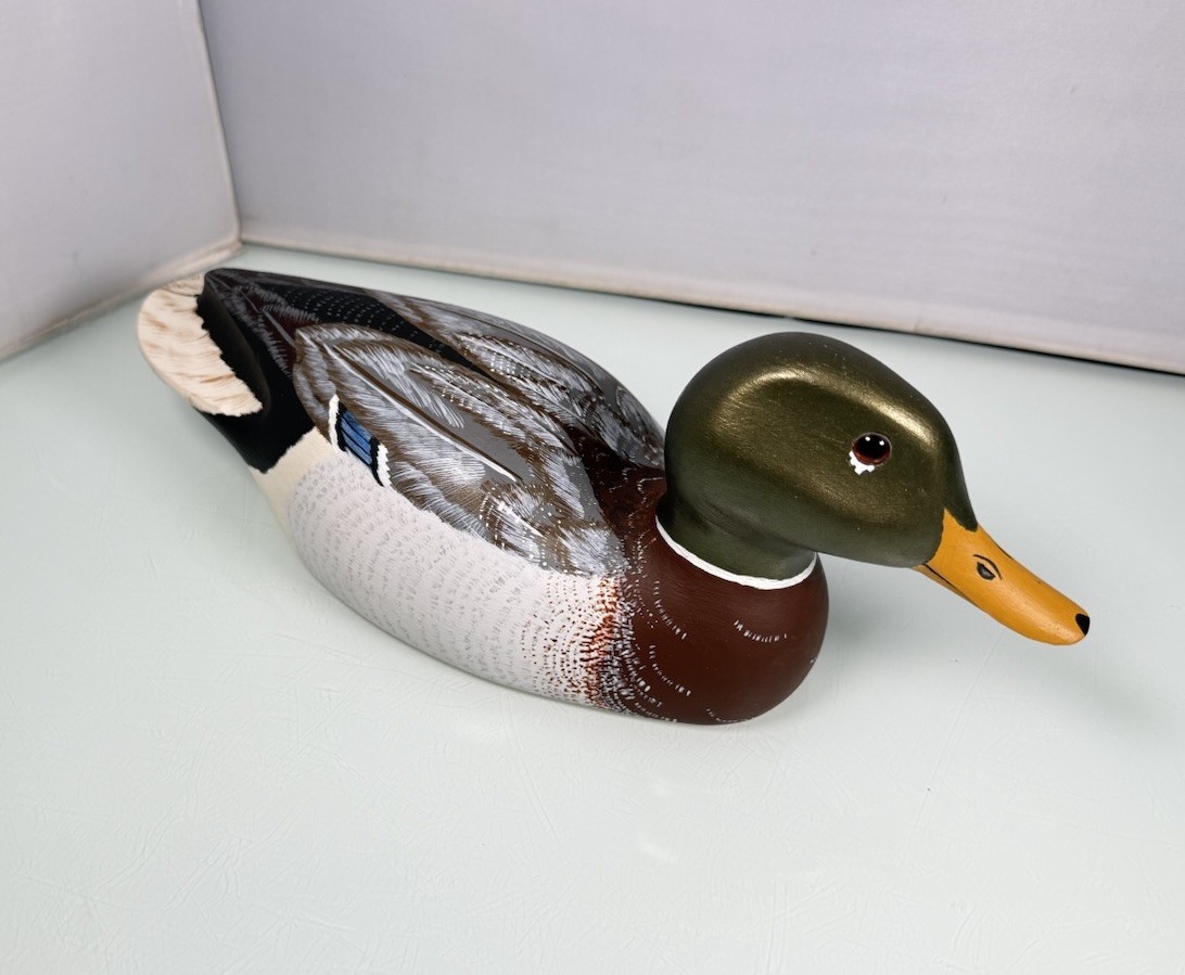 Vintage 1982 Hutch Decoy LTD Maryland Mallard Drake Ringneck Duck Decoy – Signed