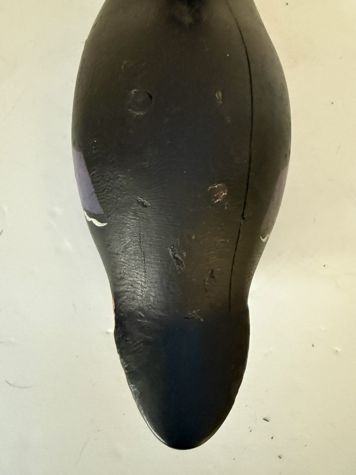 Black Duck Decoy – Joe Lincoln Style, Glass Eyes, Turned Head, Repaint, Unsigned
