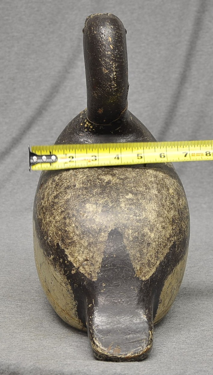 LEO “BUD” HARBOR MENASHA, WI. CANVASBACK HEN DUCK DECOY ORIGINAL PAINT HOLLOW