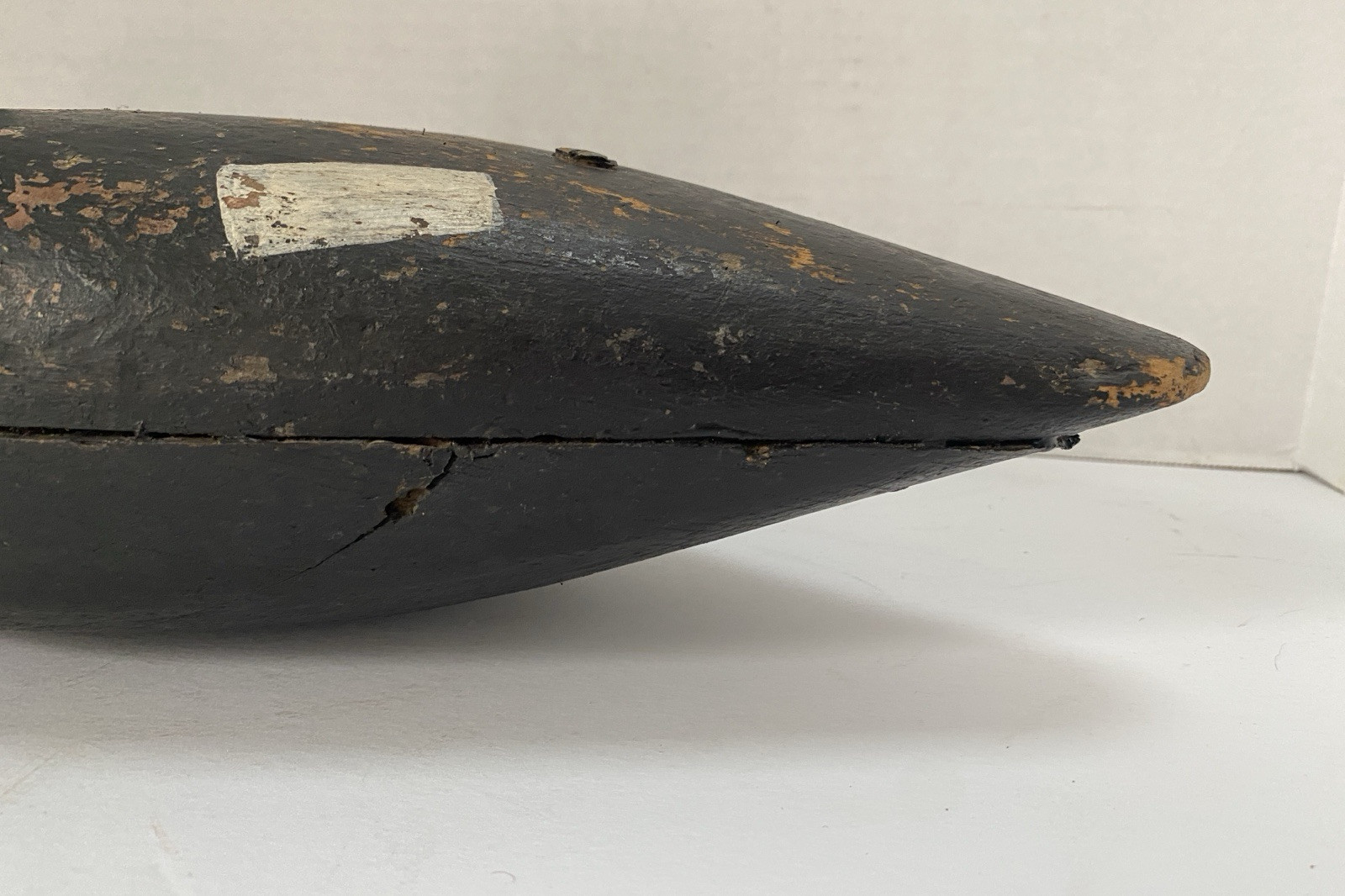 White-winged Scoter Duck Decoy, Vintage, Wood, Nailed in Head Set, Unsigned