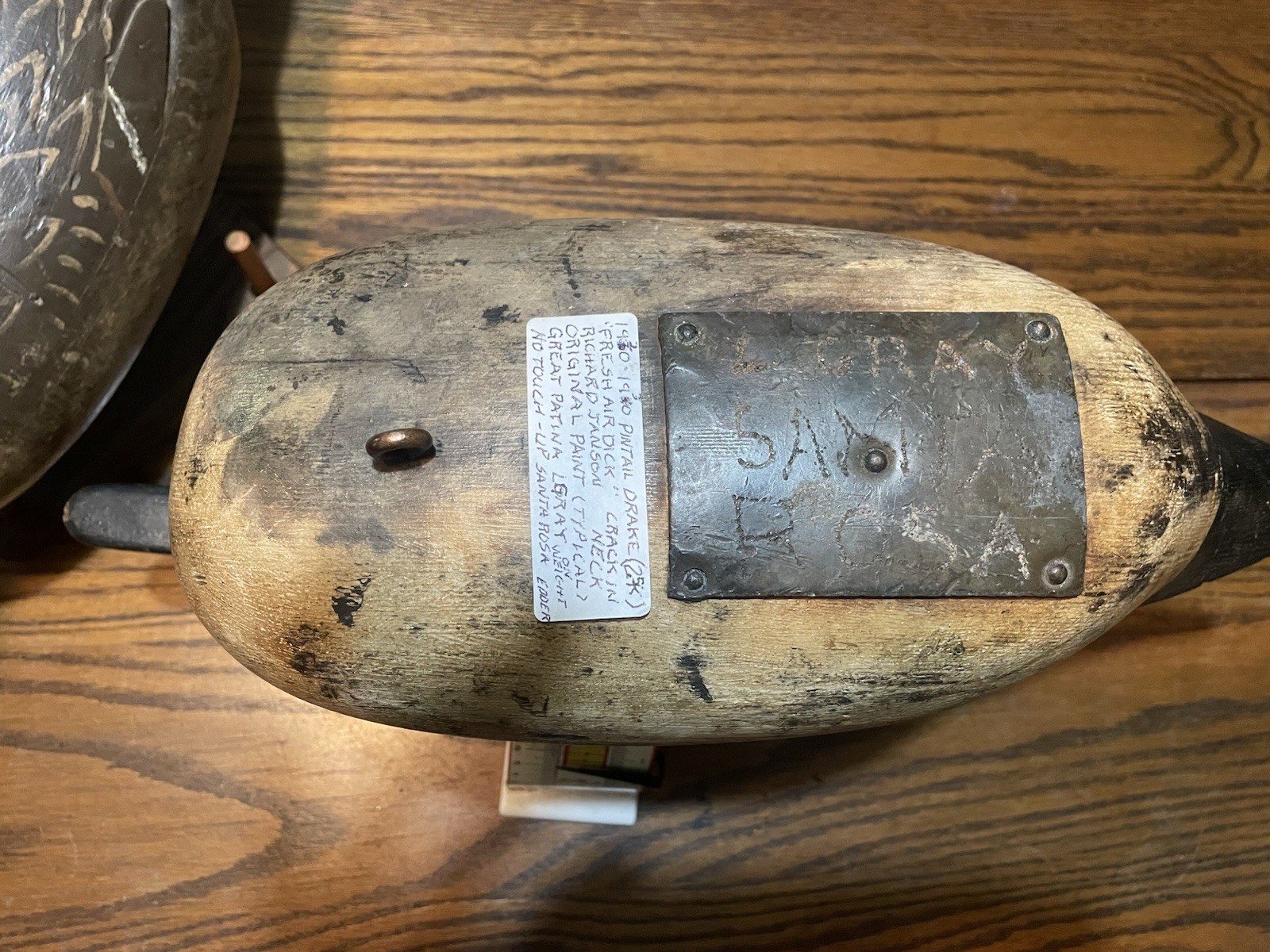 Richard “Fresh Air Dick” Janson Pintail Drake Napa Creek Orig Paint Marked