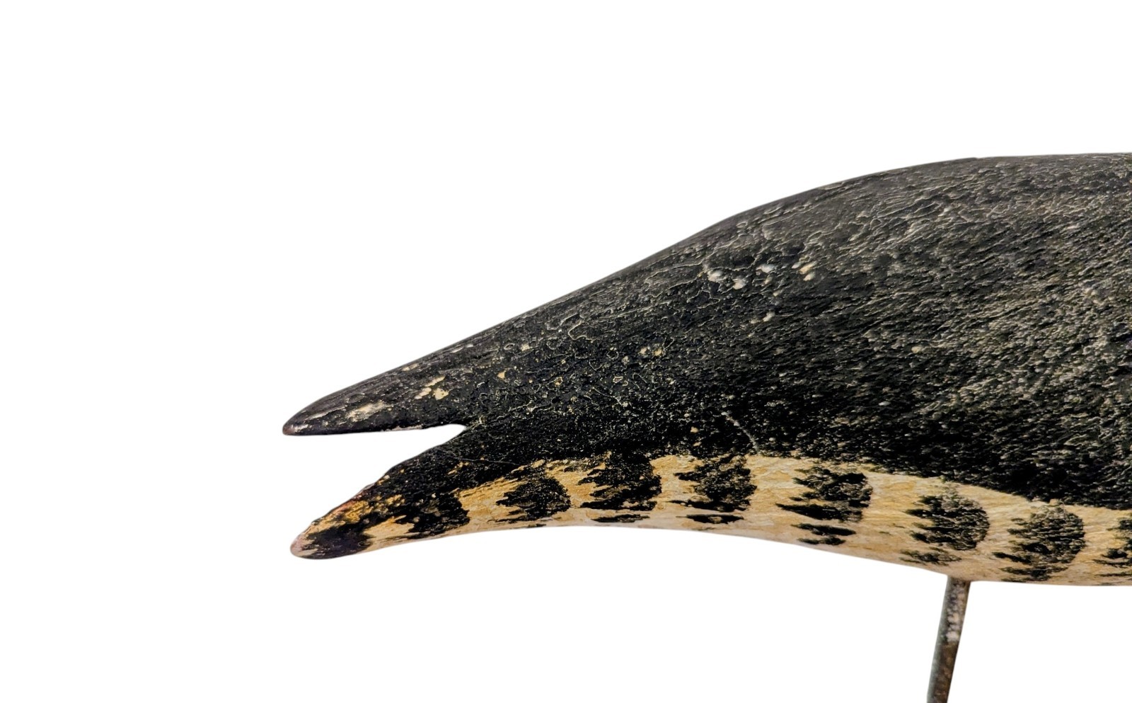 Richard Morgan Long-Billed Curlew Shorebird Metal Bill, Metal “Stick” Antiqued