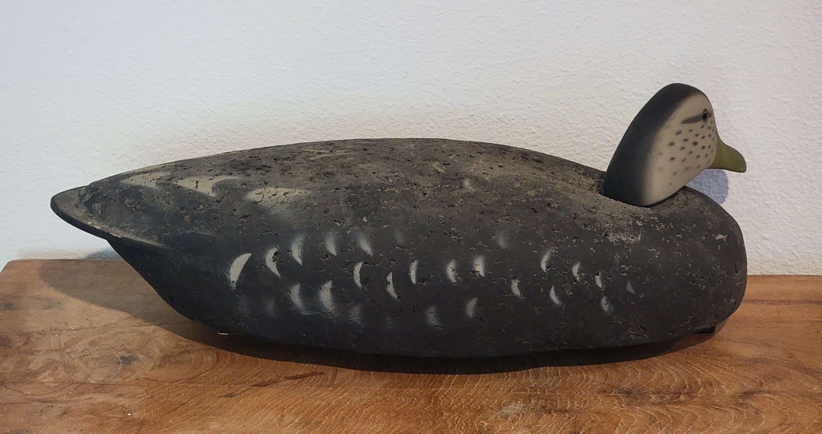 Vintage ’60s George Soule for L.L. Bean Cork Black Duck Decoy 19” Dual-Pin Neck