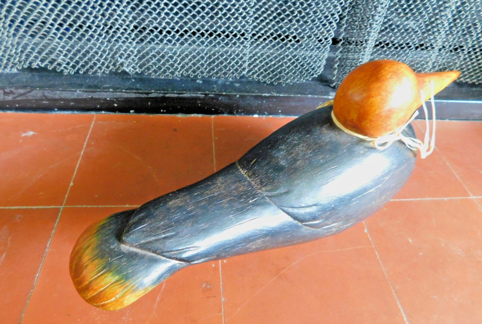 Primitive Hand Carved? Black Oystercatcher Shorebird Wood Decoy Painted-16″ X 4″