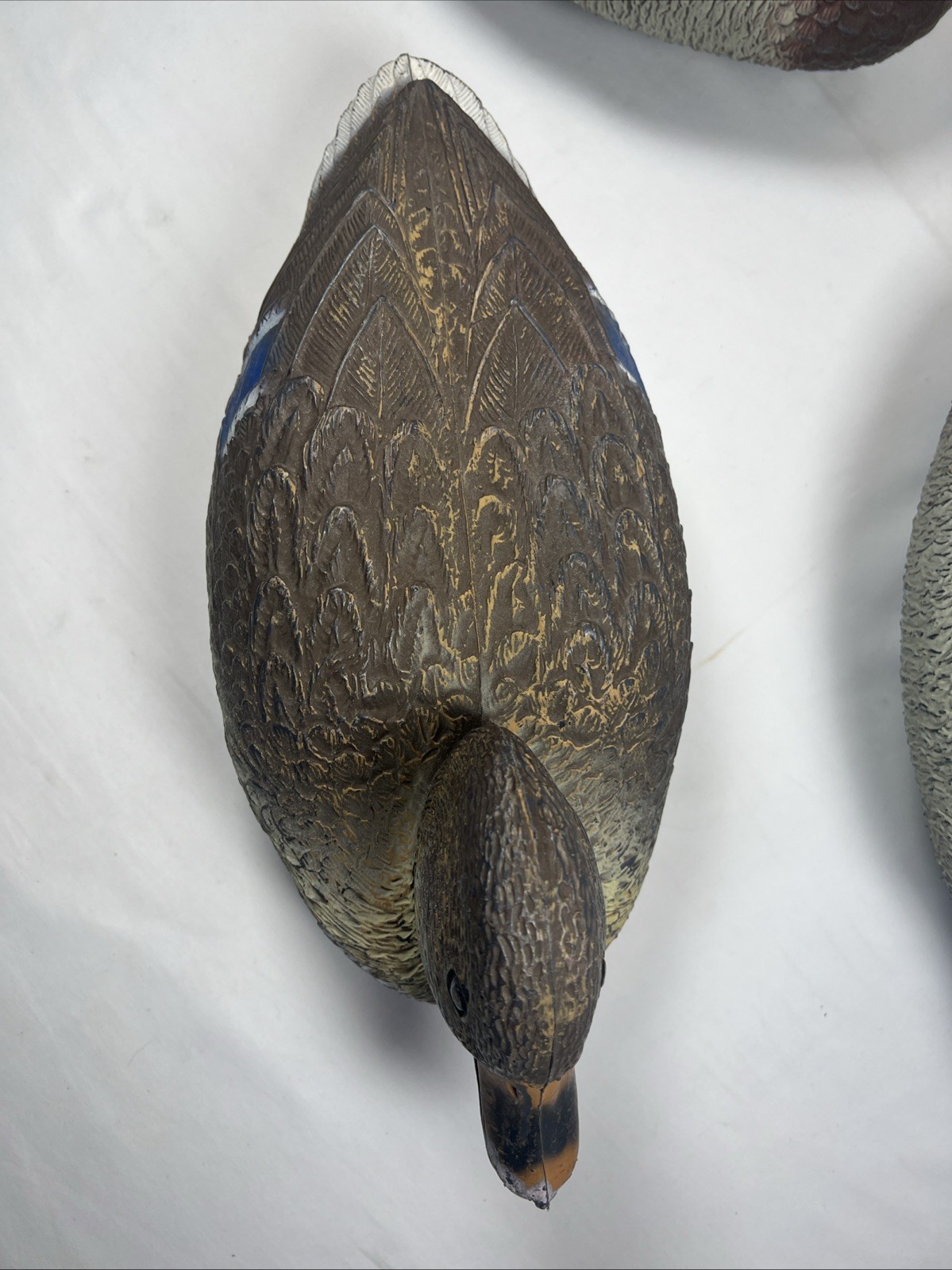 Lot of 3 Sport Plast Mallard Drake Hen Duck Decoys Made In Italy 15″ W/ Weights