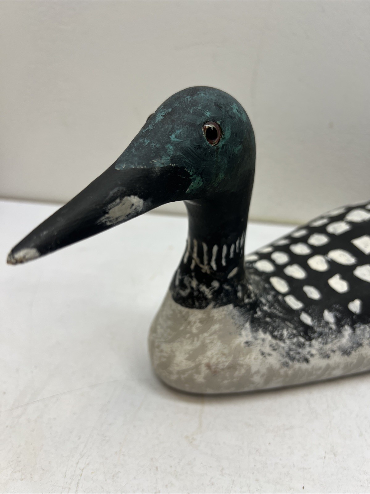 Common Loon Duck Decoy Solid Wood Hand Painted By John Hohing 1980