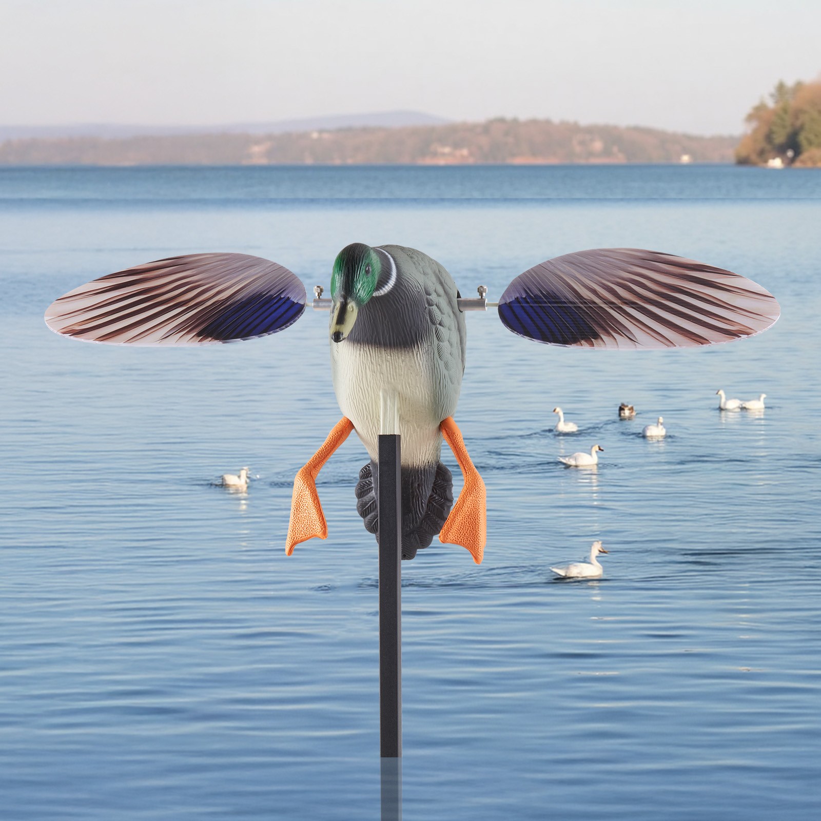 Uimoso Realistic Spinning Wing Teal Decoy for Outdoor Hunting, Single Pack