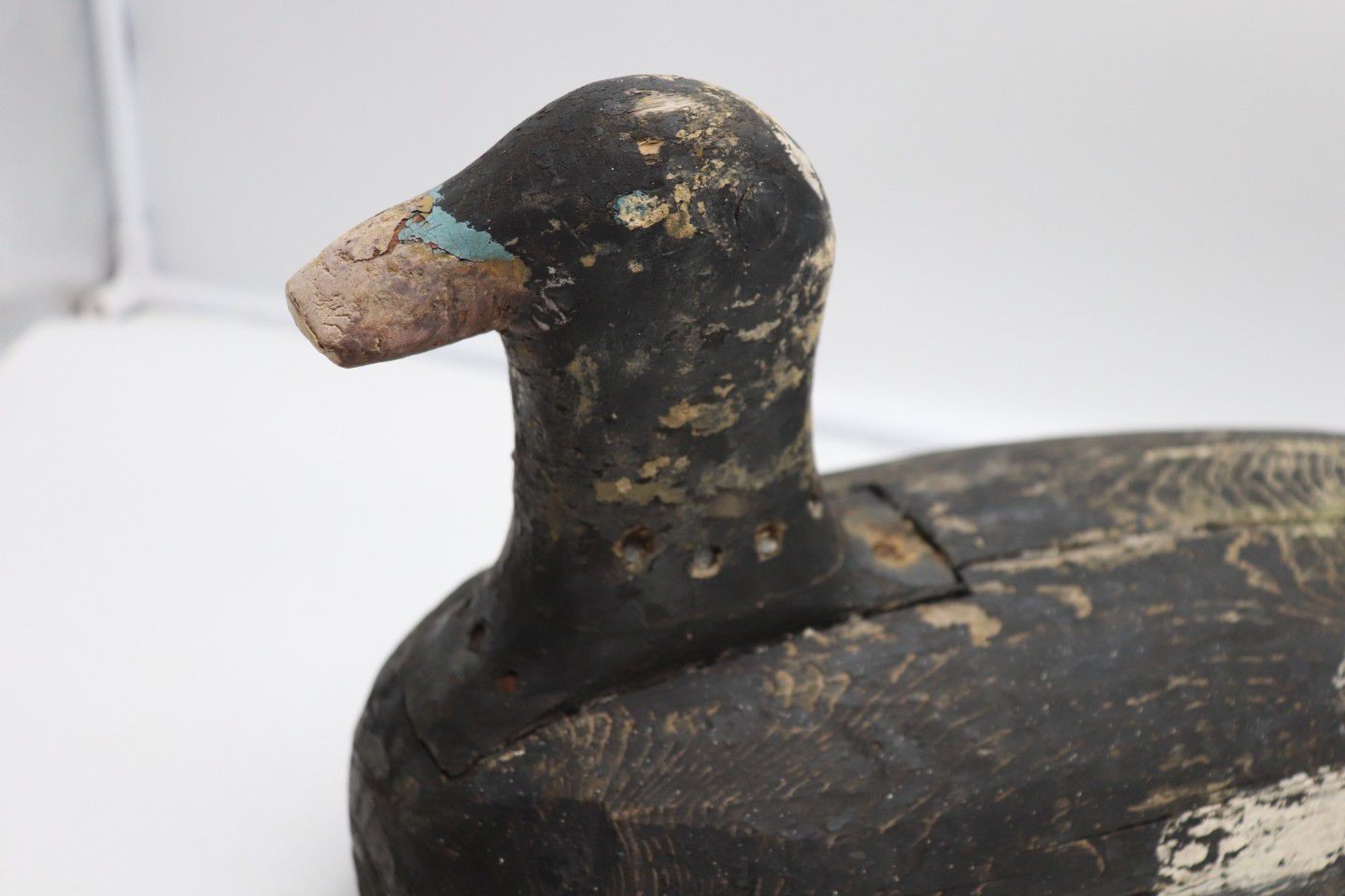 LARGE PRIMITIVE DECOY DUCK ANTIQUE WOOD HANDMADE