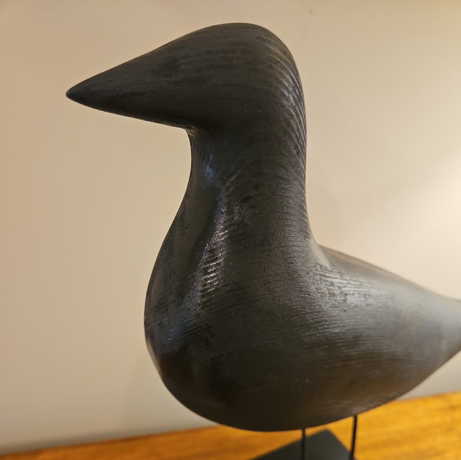 Vintage Crow Decoy, Hand Made, Solid Wood