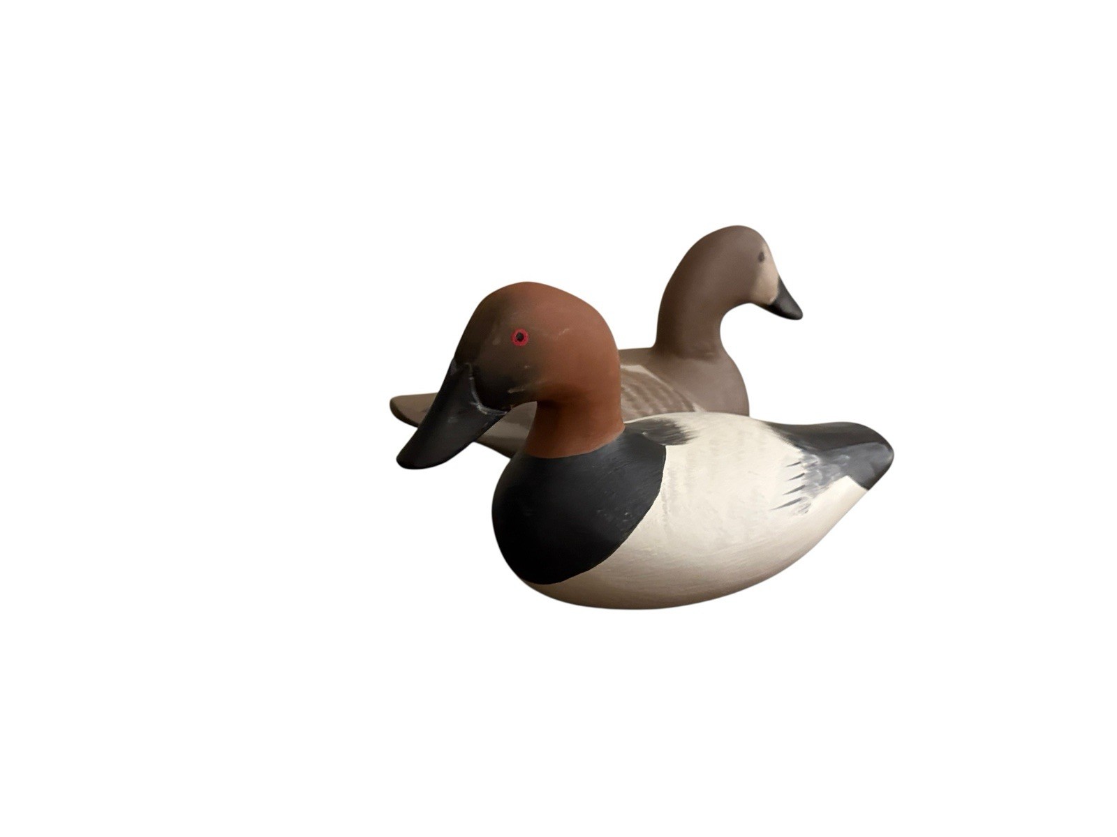 Bob Jobes Canvasback Decoy Pair Havre de Grace MD Original Upper Bay 2007 1/2 Sz