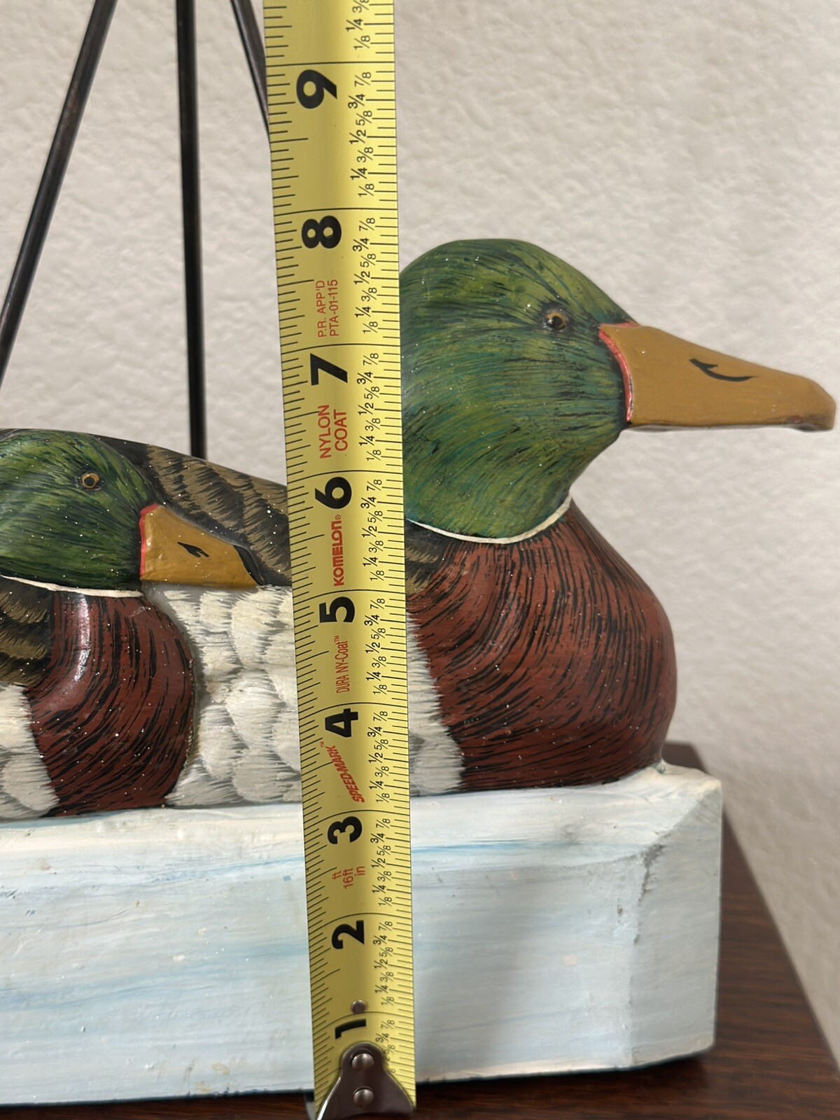 Vintage Wood Duck Drake Wall Hanging