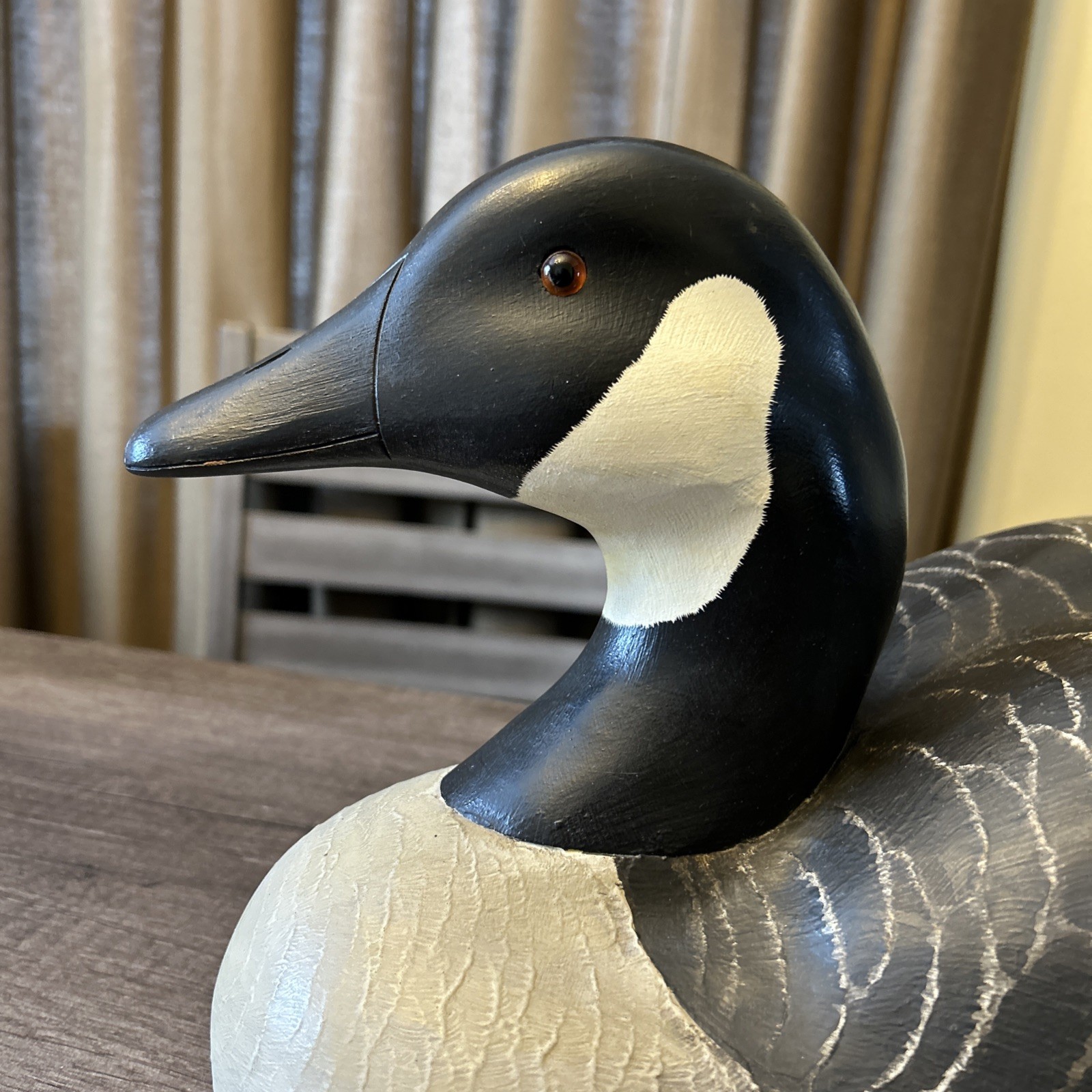 Wildfowler Decoys Babylon N.Y Large Canadian Goose Decoy Signed Anne Madsen