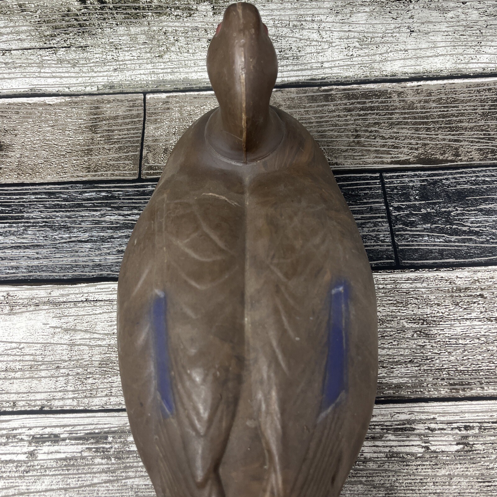 Vintage Herters Canvasback Duck Decoy Brown Plastic 14.5” Long EUC