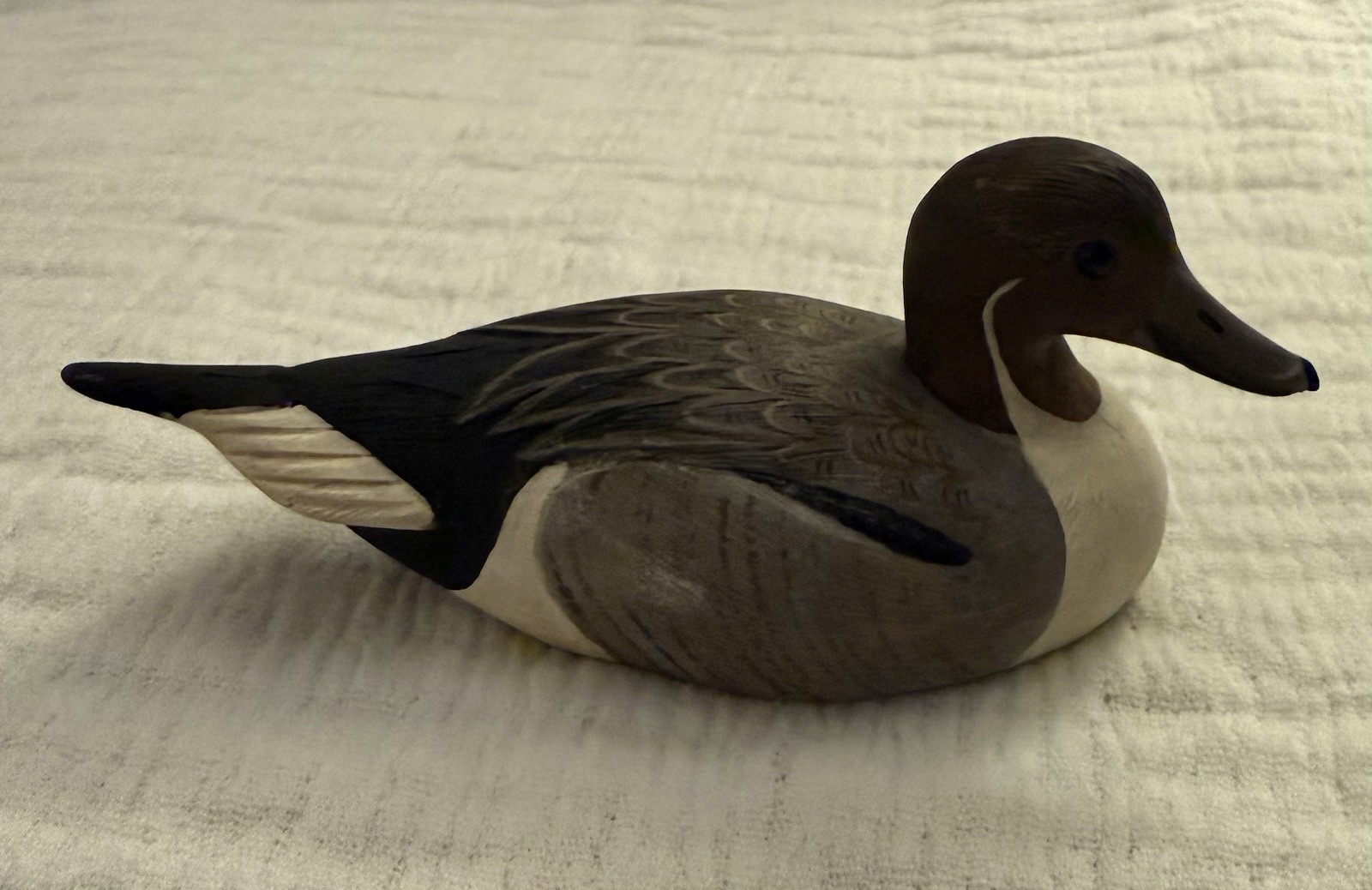 Vintage 1985 Pintail Drake Duck Decoy Decorative Hand Crafted Signed Allen