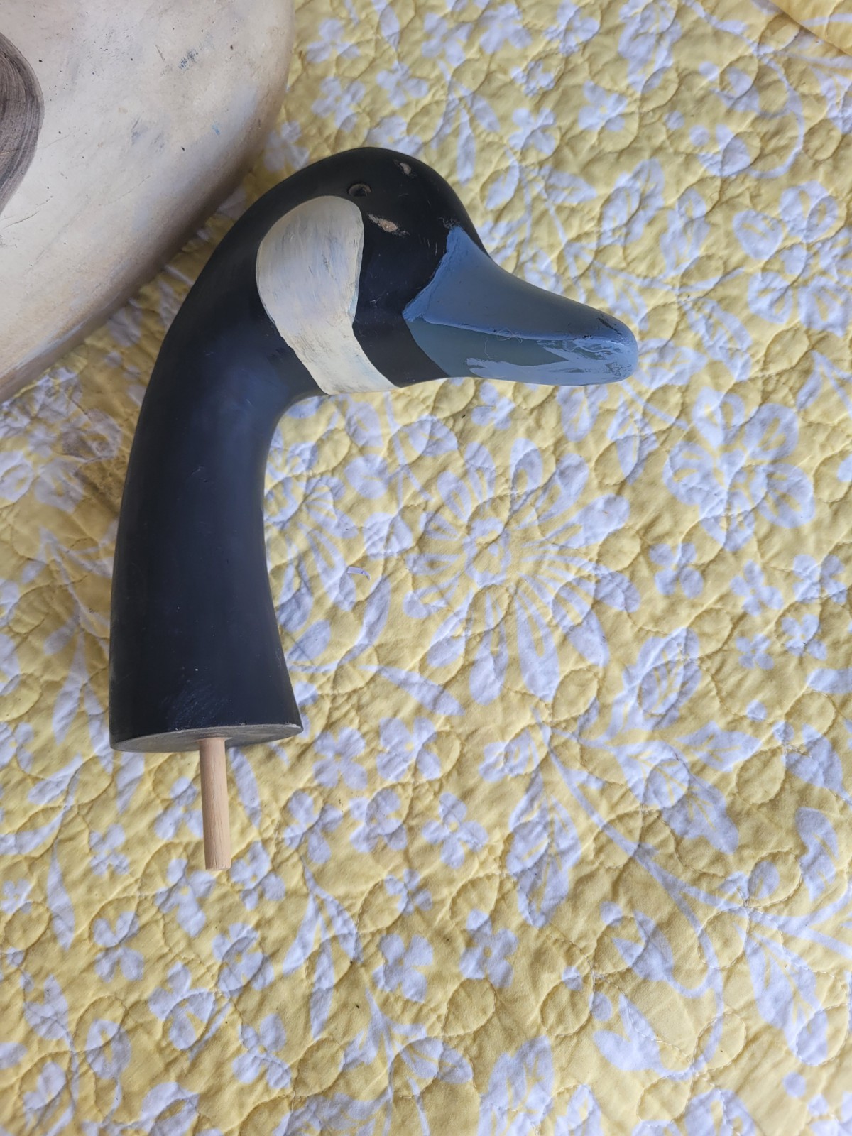 Vintage Wood Canadian Goose Decoy Large 26″ Long 15″h Movable Head