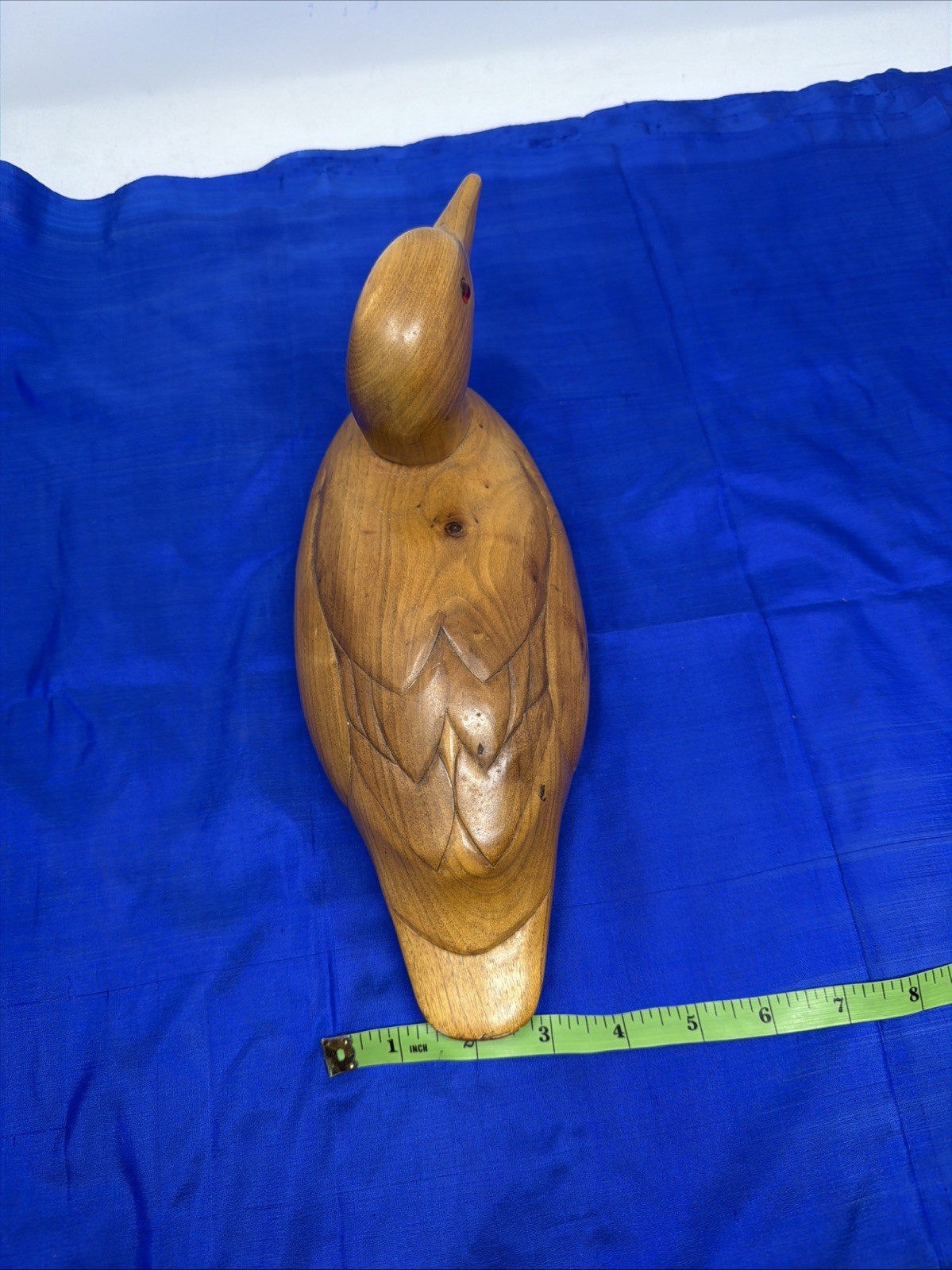 Loon Duck Decoy Hand Carved Inez Esse 1984 Wooden Bird Factory – Unpainted Blank