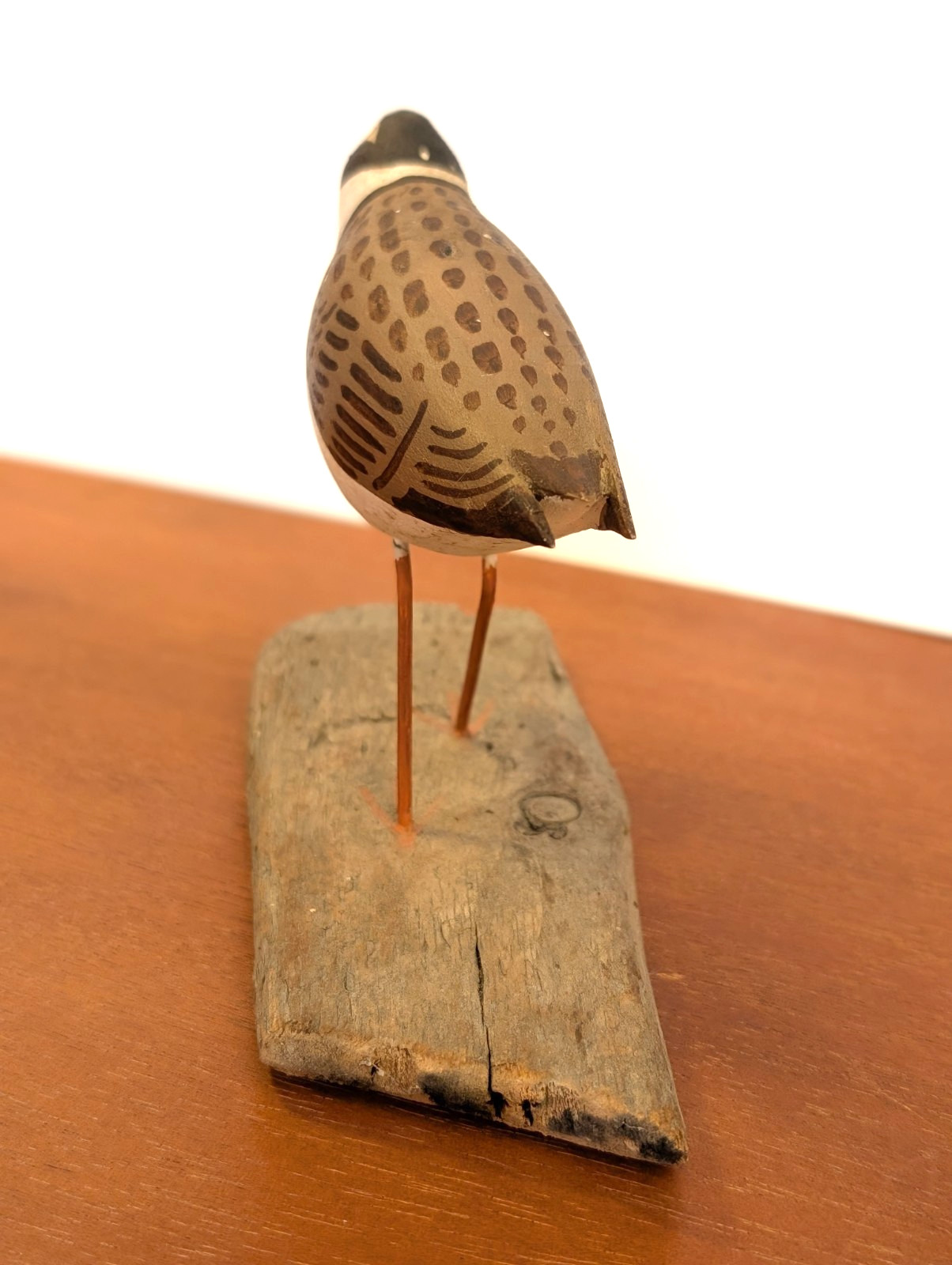 VTG Hand Carved Wood Shore Bird Decoy Semipalmated Plover Signed John Day