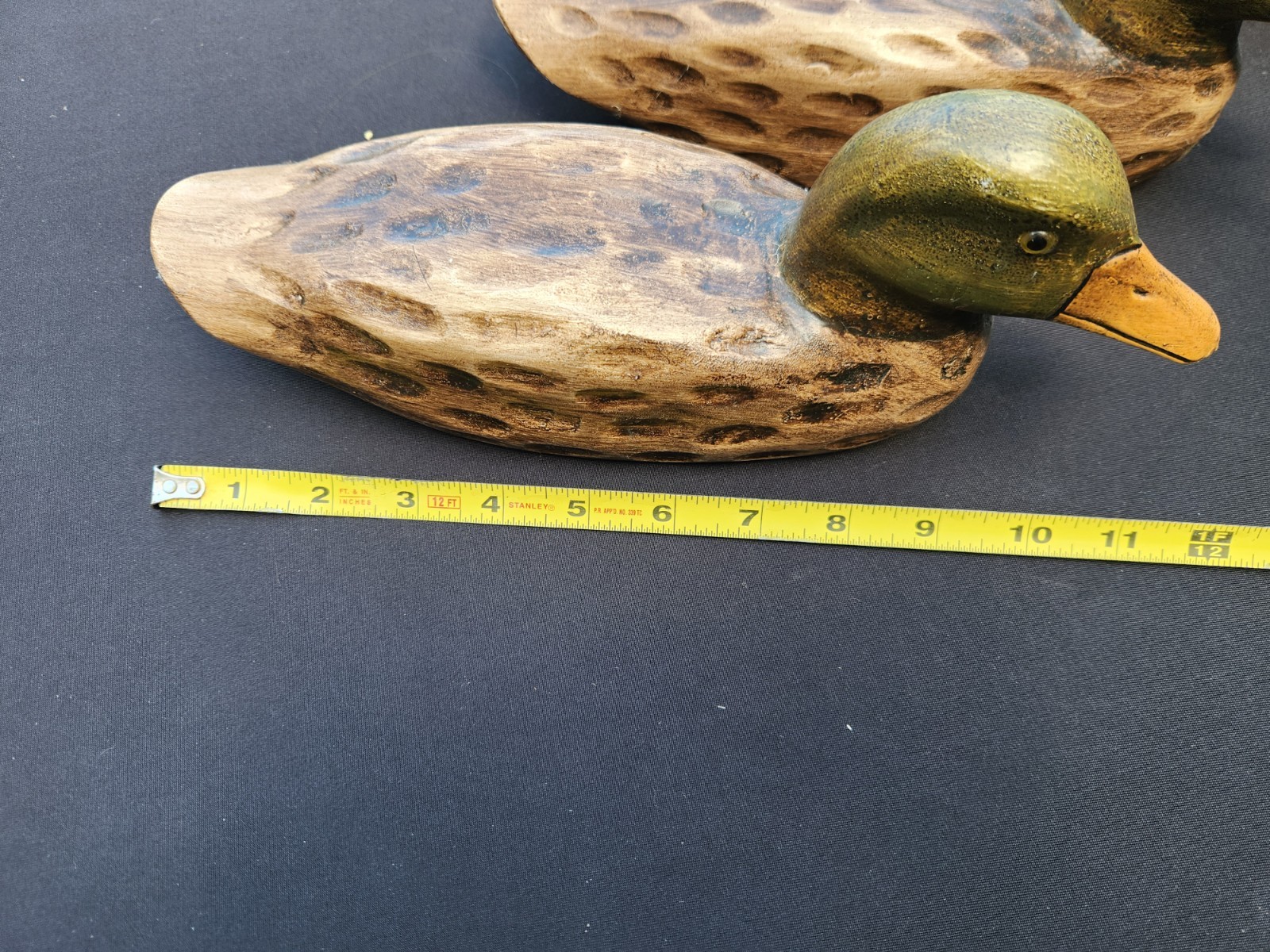 Duck Decoys Set of 4 Wood Mallard Waterfowl Hunting Accessories Decor Cabin Lake