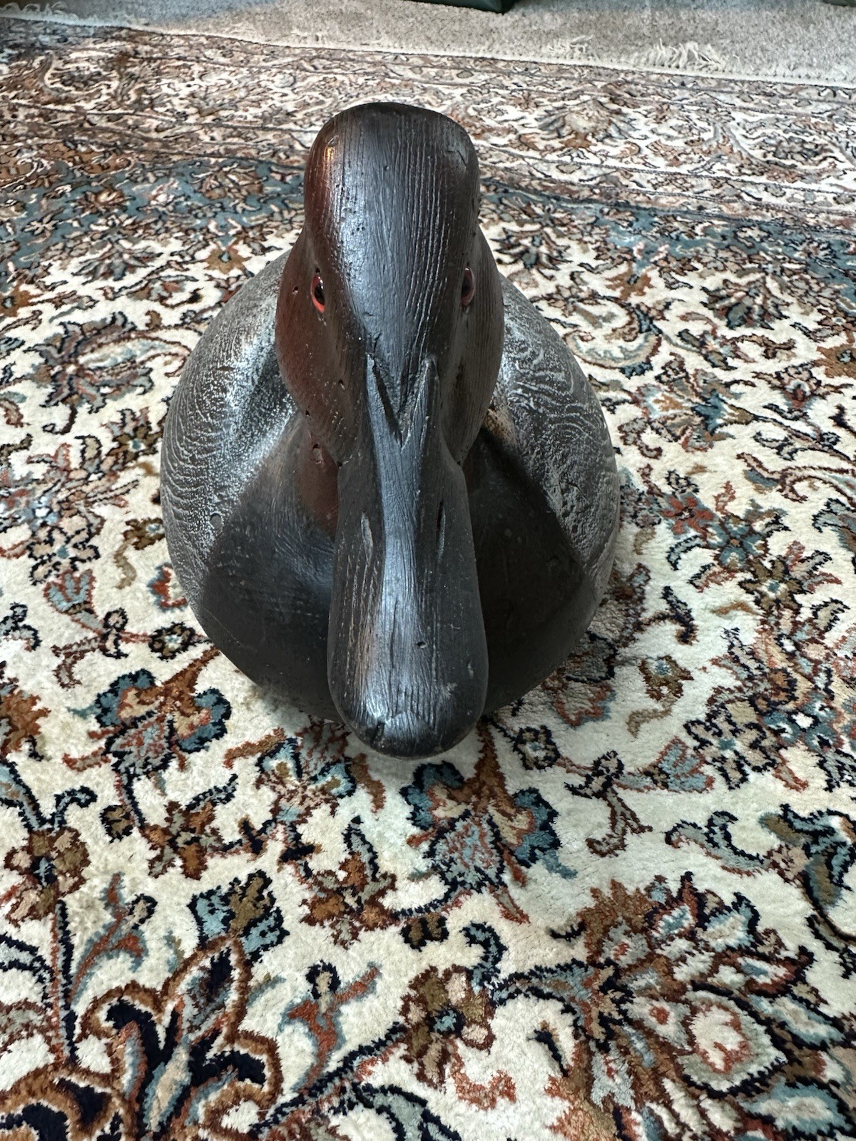 Ducks Unlimited 1995-1996 Wood Carved Red Head Decoy – Excellent Condition