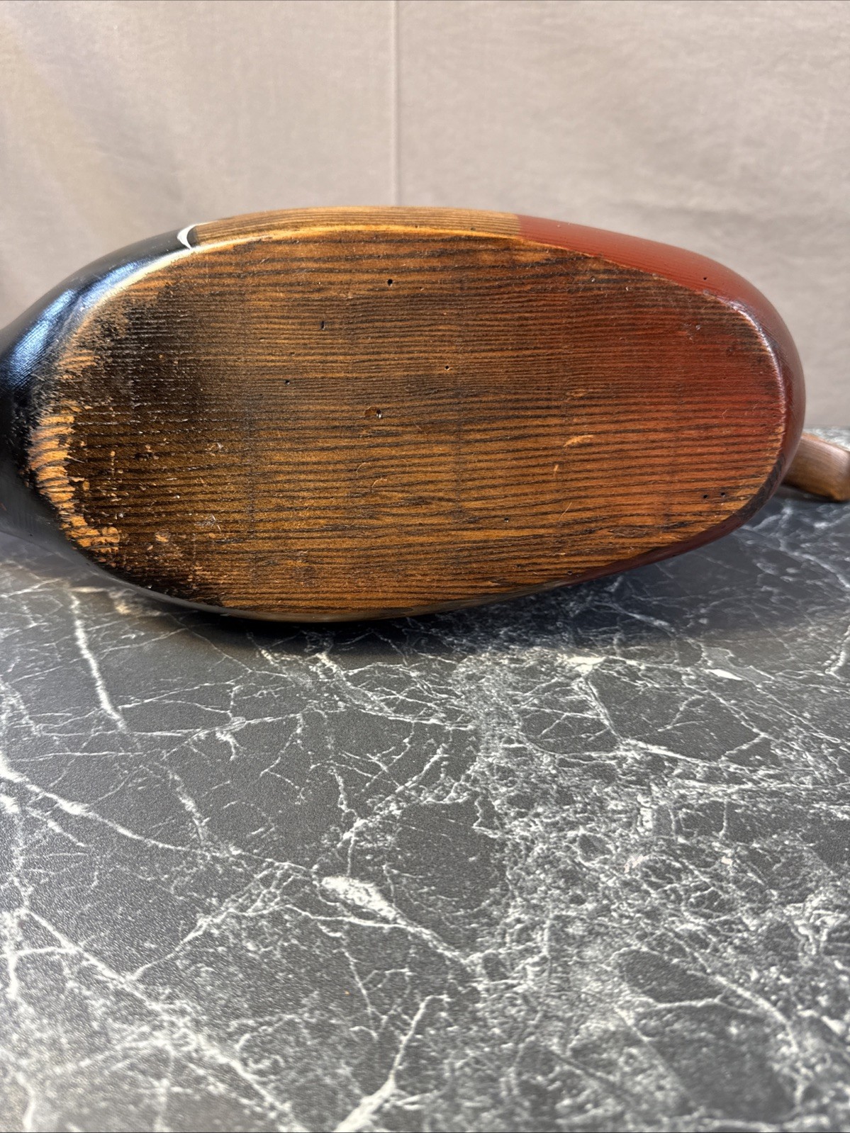 Vintage Wood Duck HANDCRAFTED SOLID WOOD COLLECTIBLE / Beautiful