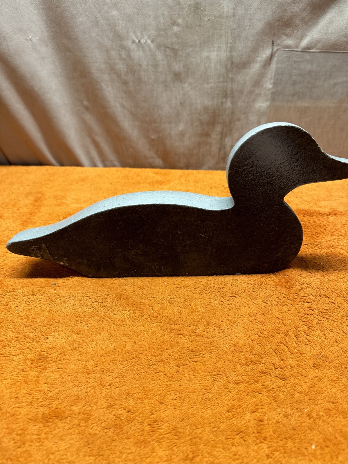 X•Vintage Rare Cast Iron Duck Decoy Doorstop