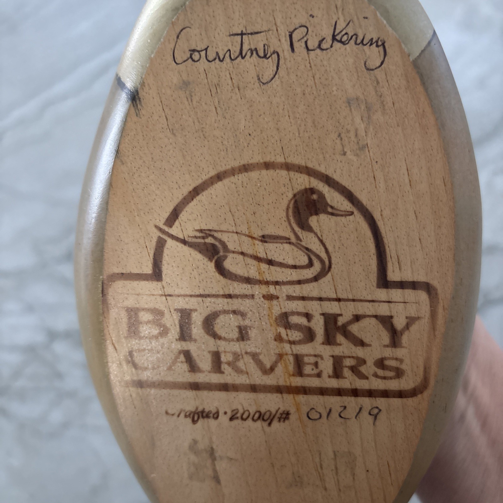 Big Sky Carvers Pintail Drake Duck Decoy #01219 Courtney Pickering Signed 2000