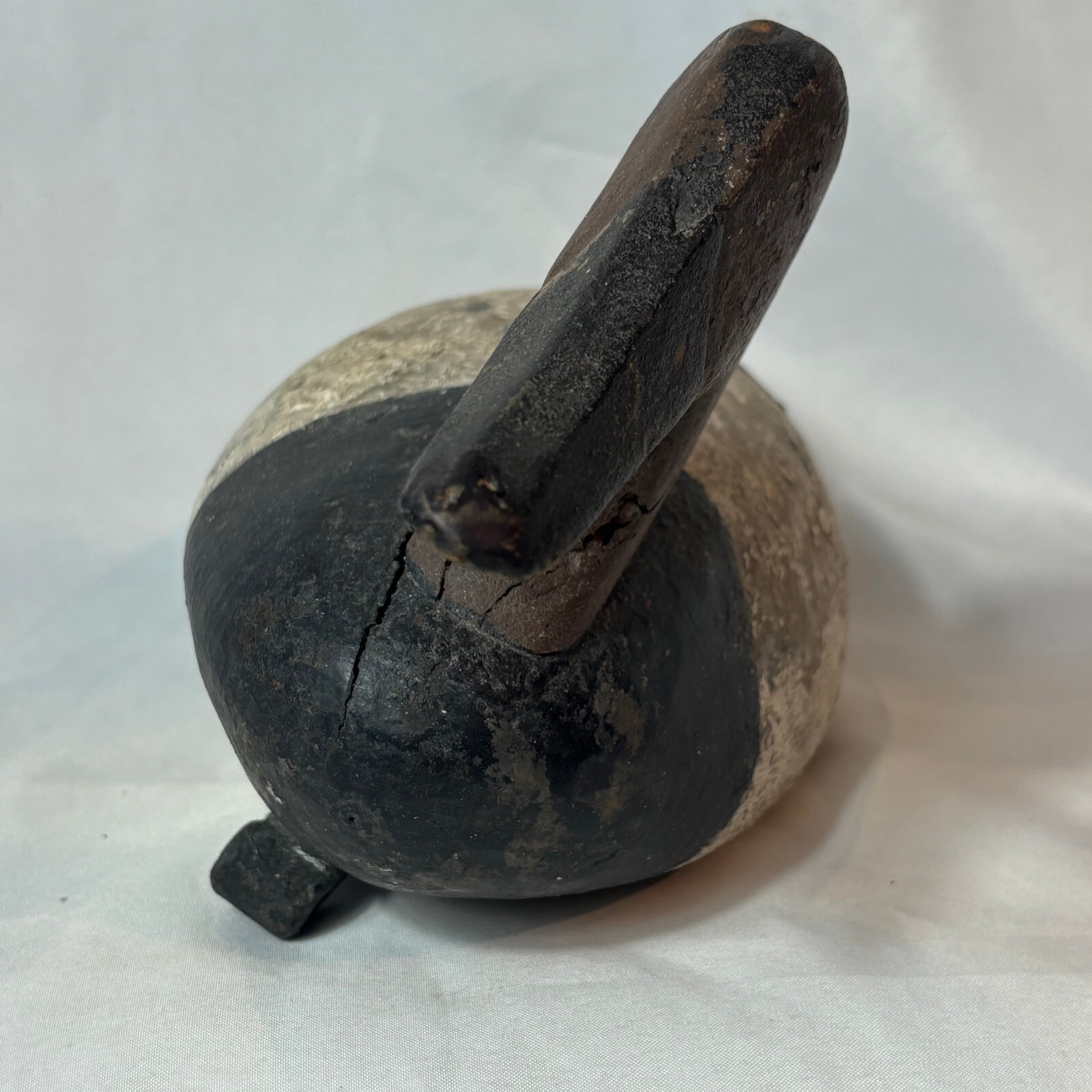 Vtg Working Canvas Back Duck Decoy With Strap & Weight Hand Made CHIPPY