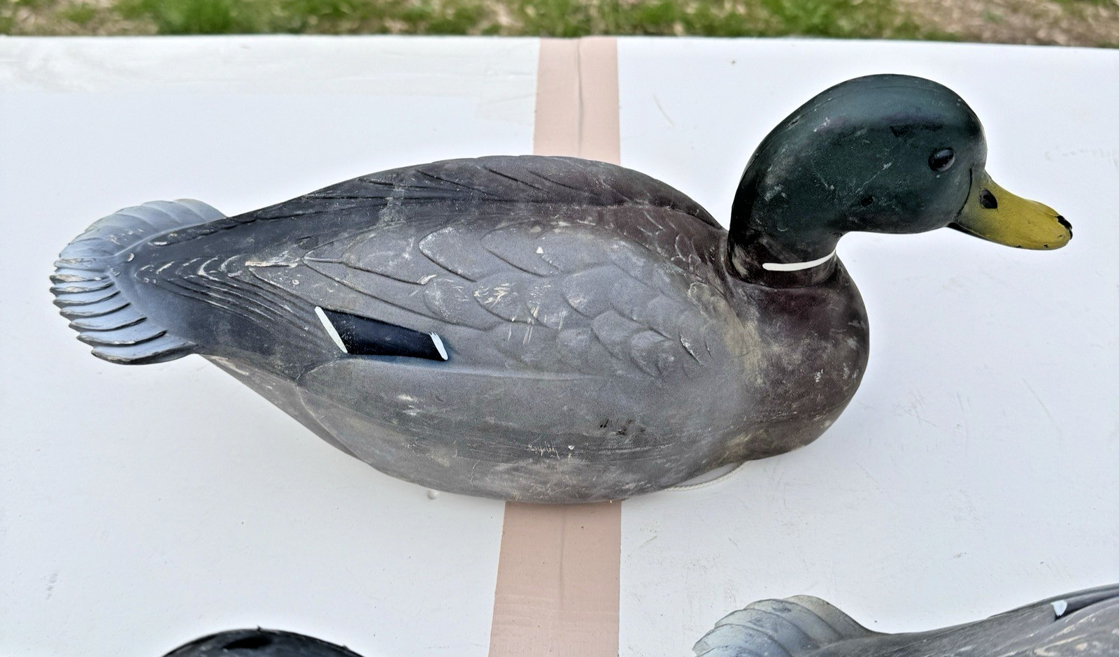 Lot of 3 Duck Decoys Sport Plast Germano Drake Mallard Feather Lite Deluxe Italy