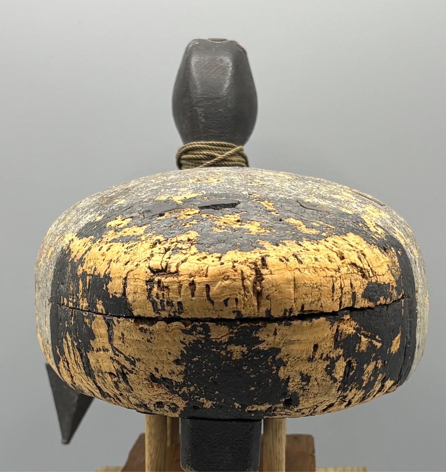 ***JOHN BOYLE*** (1873-1935) BELLPORT, NY CORK BLUEBILL DRAKE ANTIQUE DUCK DECOY