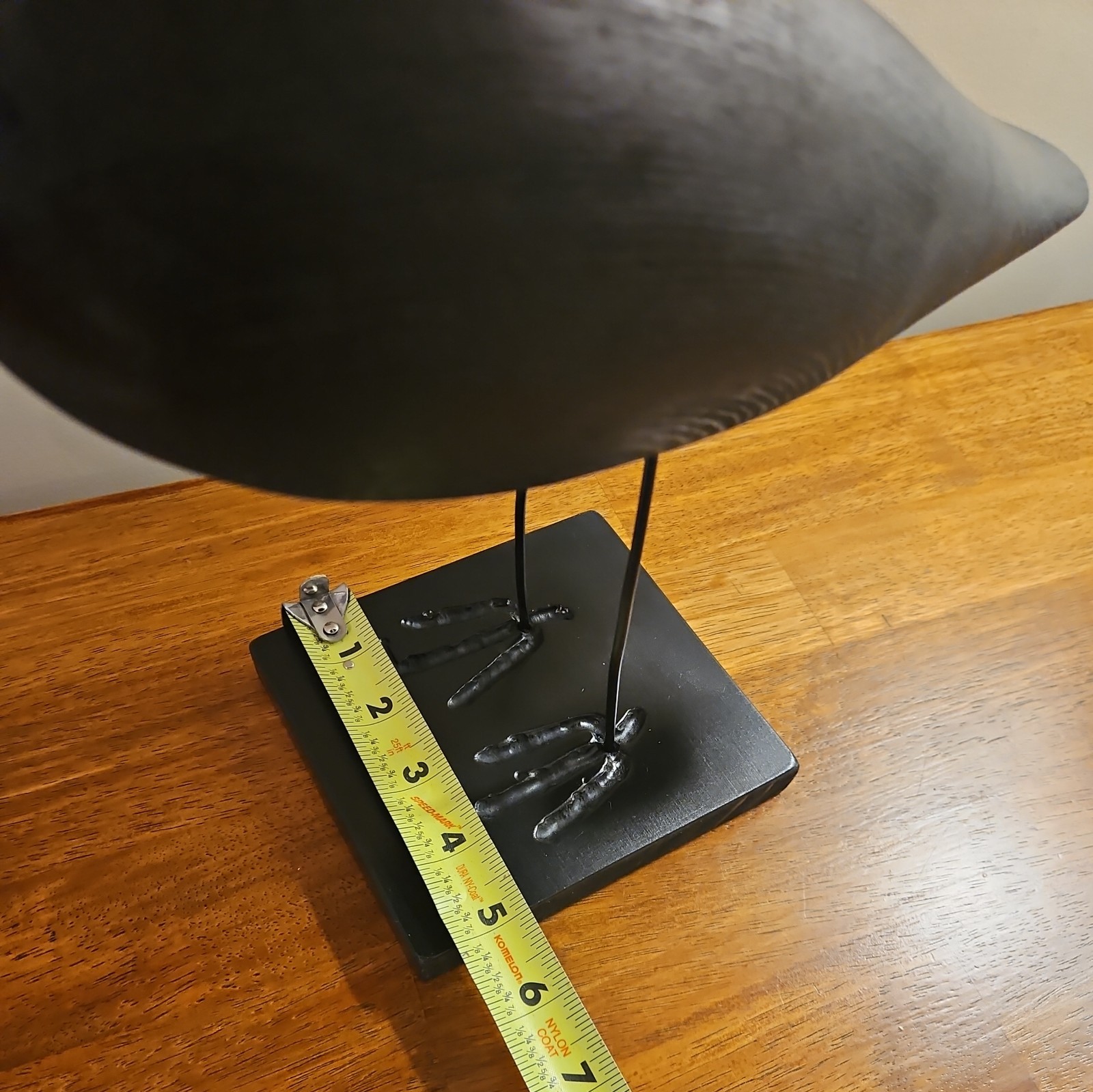 Vintage Crow Decoy, Hand Made, Solid Wood
