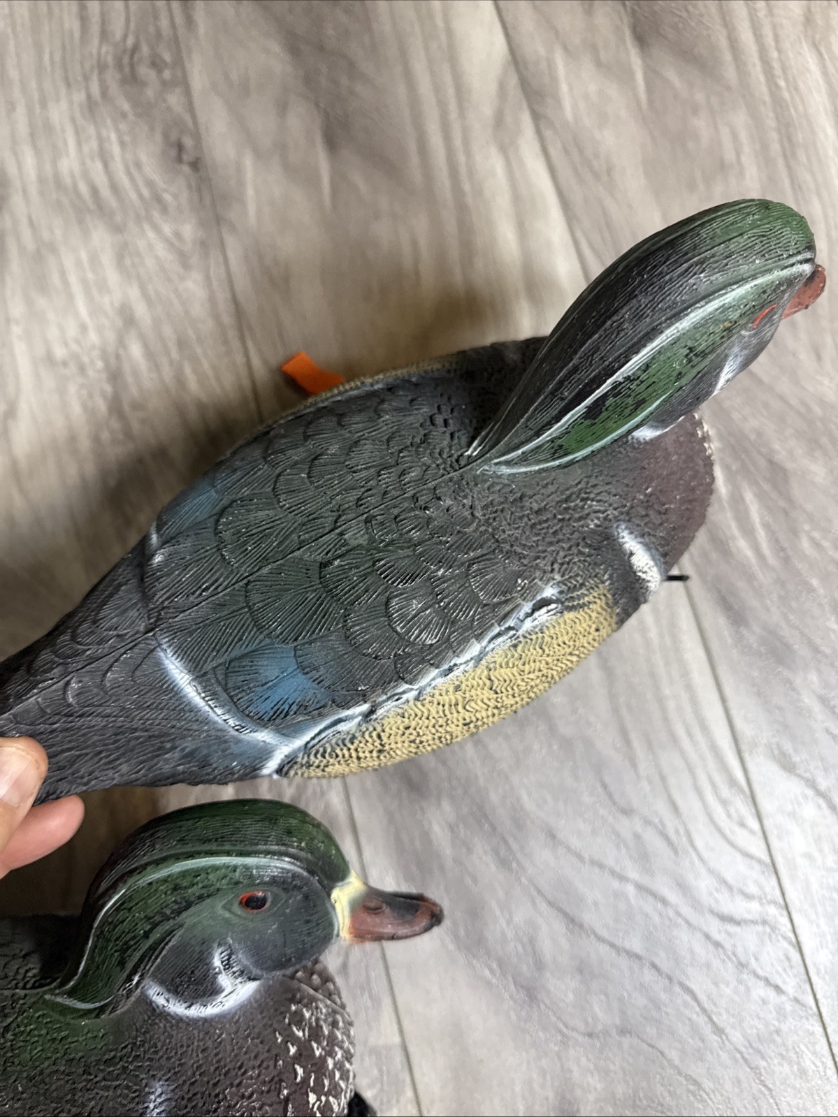 Lot 2 Vintage Sport Plast DUCK DECOYS Carry-Lite Italy Hollow Body Water Fill