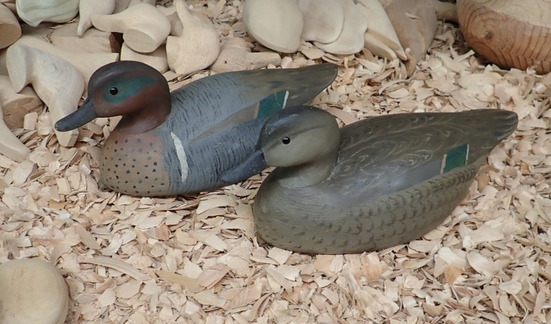 Bob Biddle (1937-2025) Media Pennsylvania Green Wing Teal Decoys