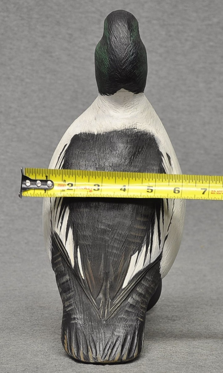 MIKE BORRETT WI HIGHLY DETAILED STANDING GOLDENEYE DRAKE DUCK DECOY BRANDED OP
