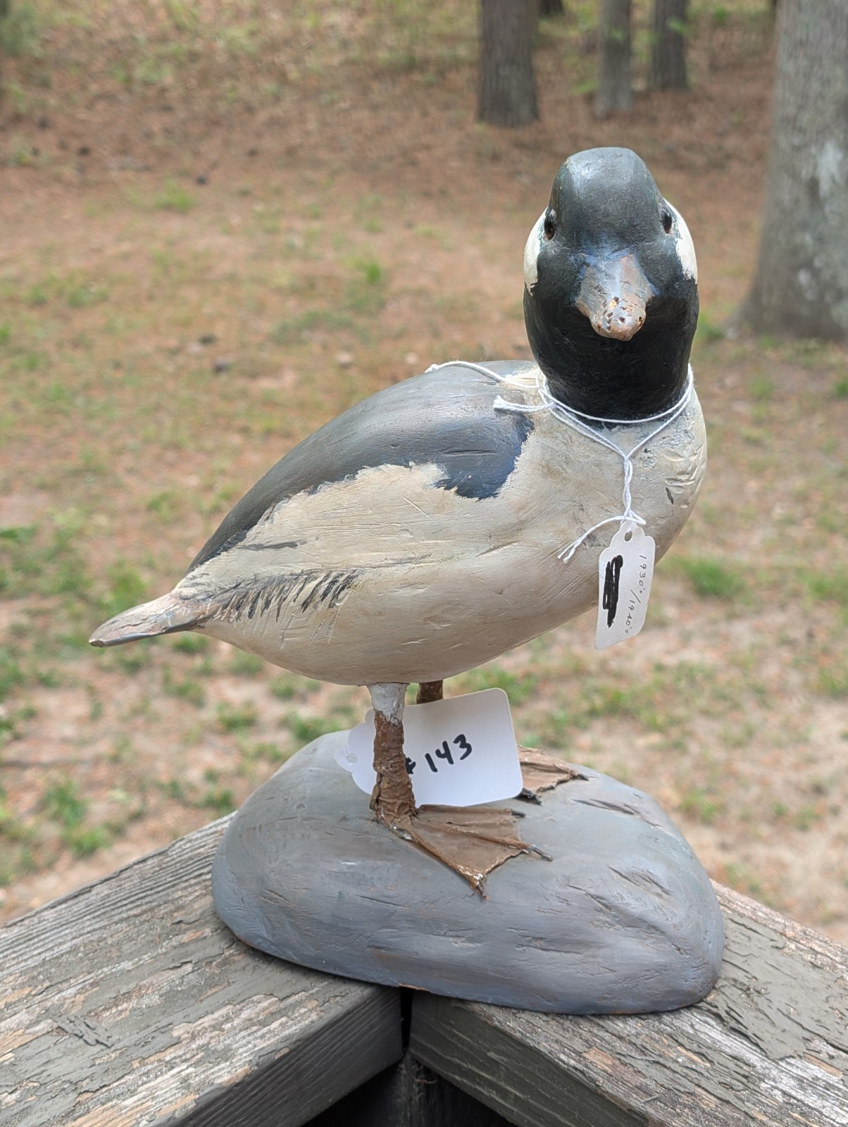 VINTAGE CARVED WOODEN HUNTING DUCK DECOY FOR SALE #143 BUFFLEHEAD WEST BRANCH