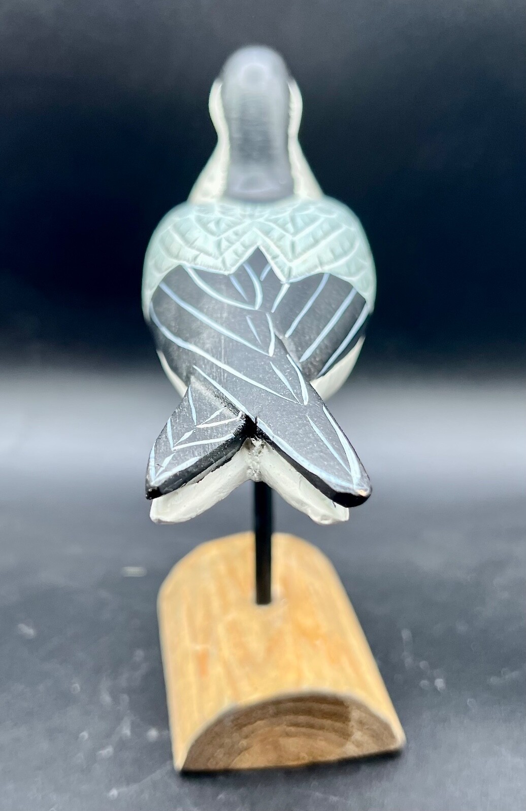 Large Hand Carved/Painted Shorebird Laughing Gull Unsigned