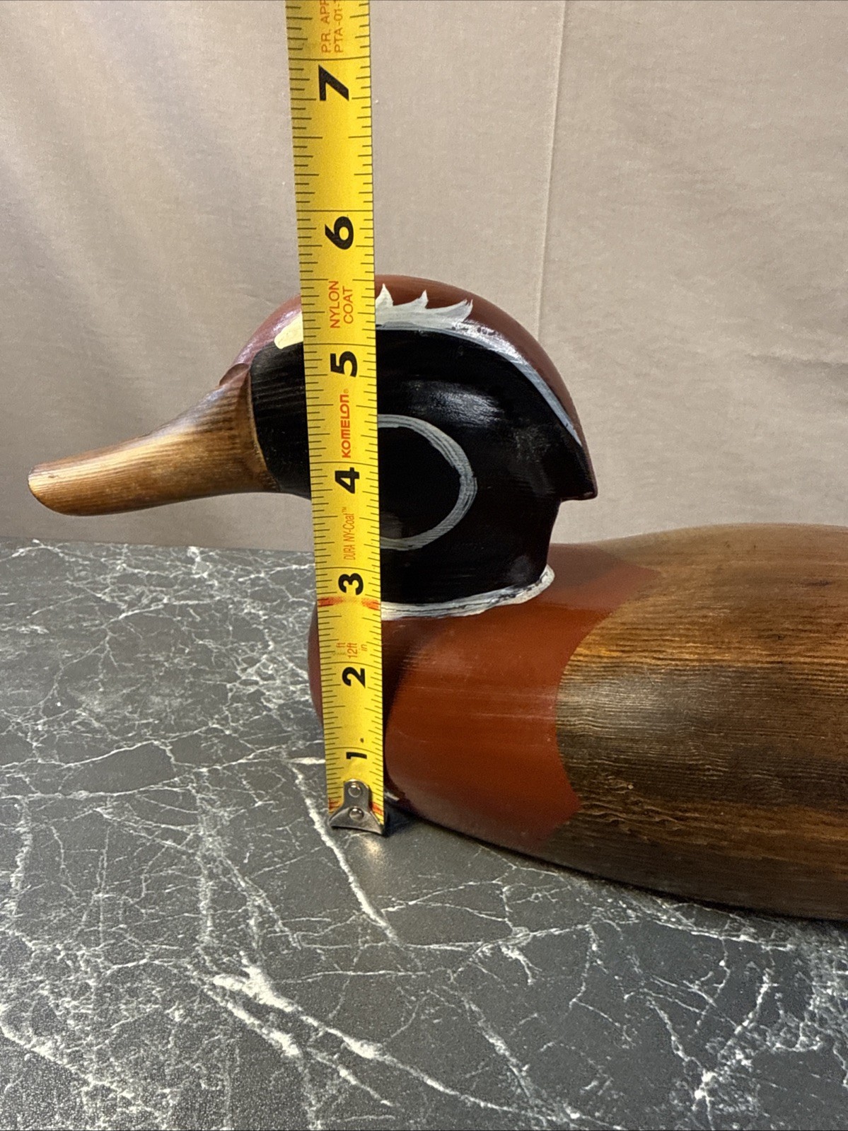 Vintage Wood Duck HANDCRAFTED SOLID WOOD COLLECTIBLE / Beautiful