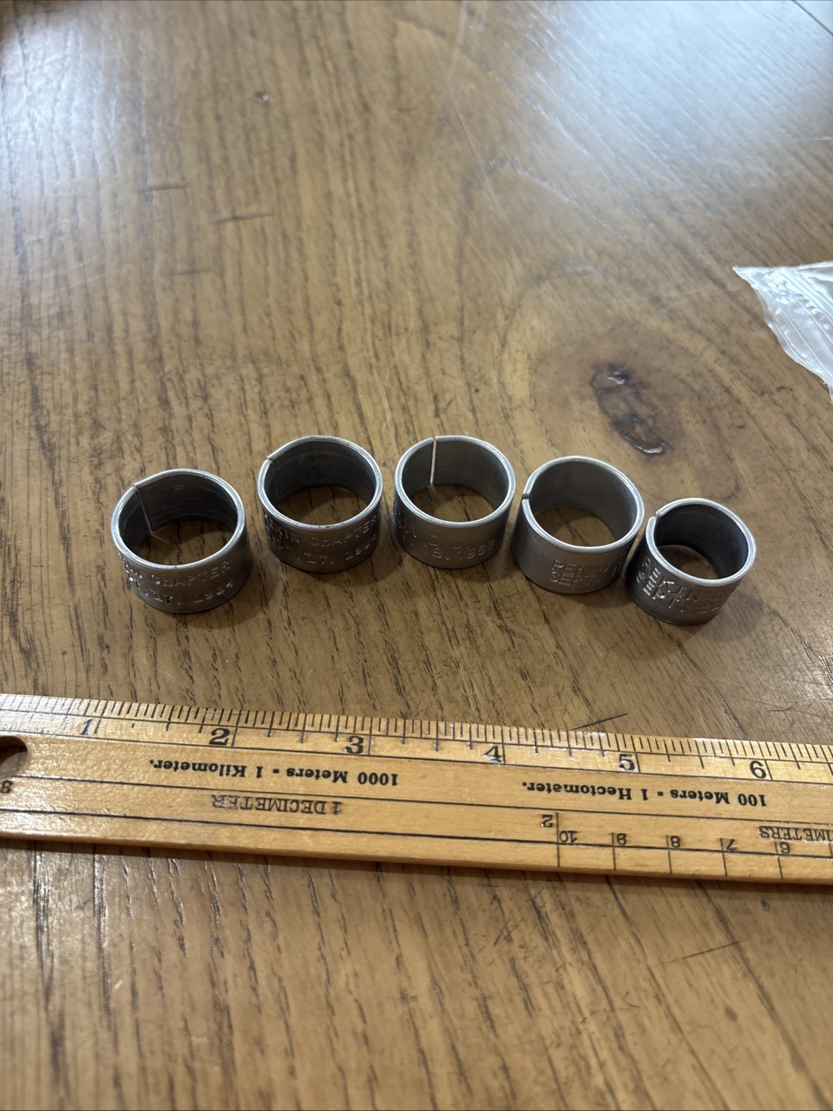 Vintage Pekin IL Ducks Unlimited Novelty Goose Bands 1984-1992 Lot Of 5