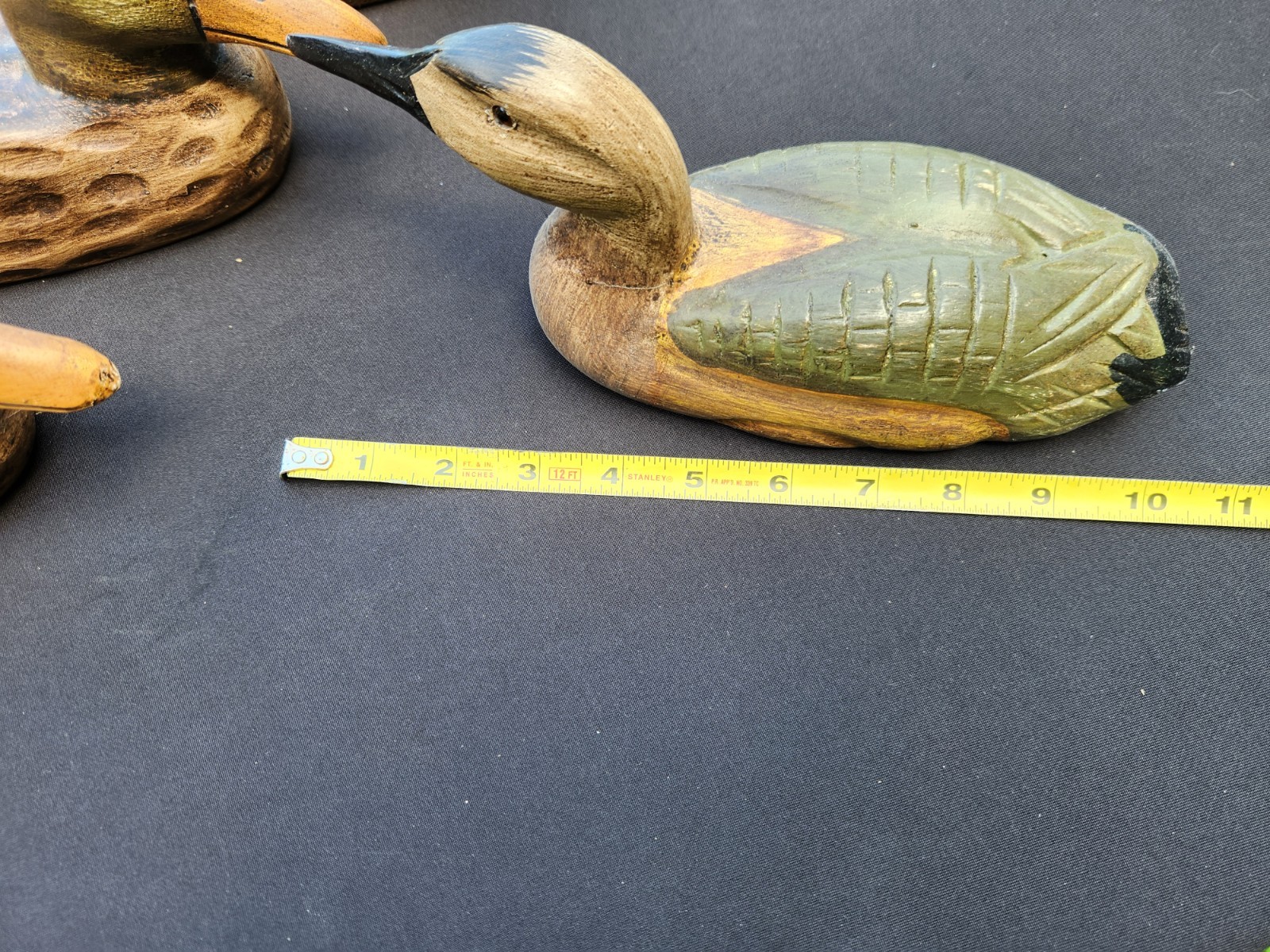 Duck Decoys Set of 4 Wood Mallard Waterfowl Hunting Accessories Decor Cabin Lake