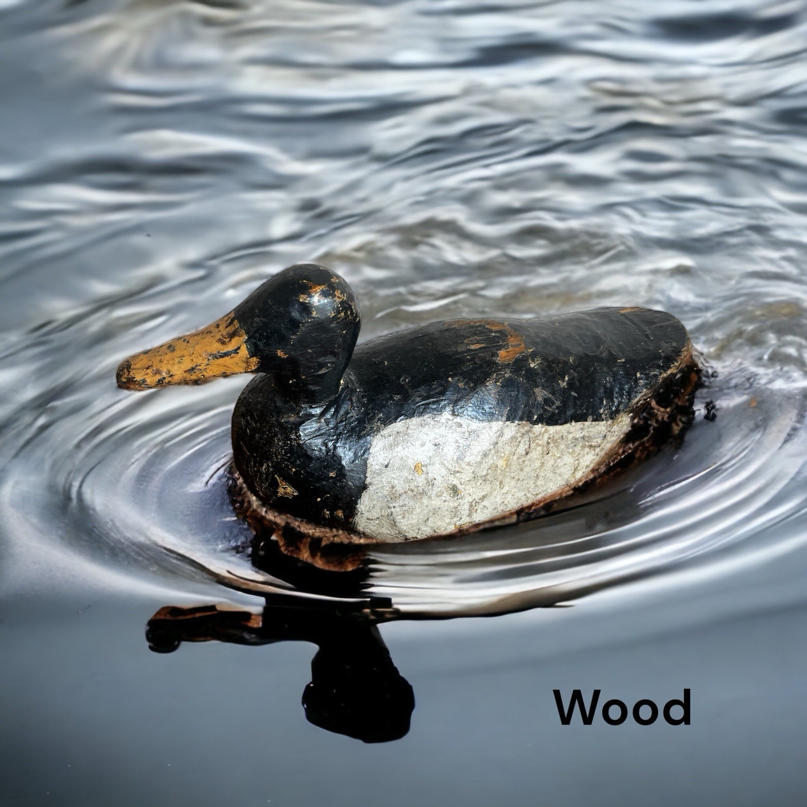 Antique Hand Carved Wood Duck Hunting Decoy Primitive Folk Art Gunning